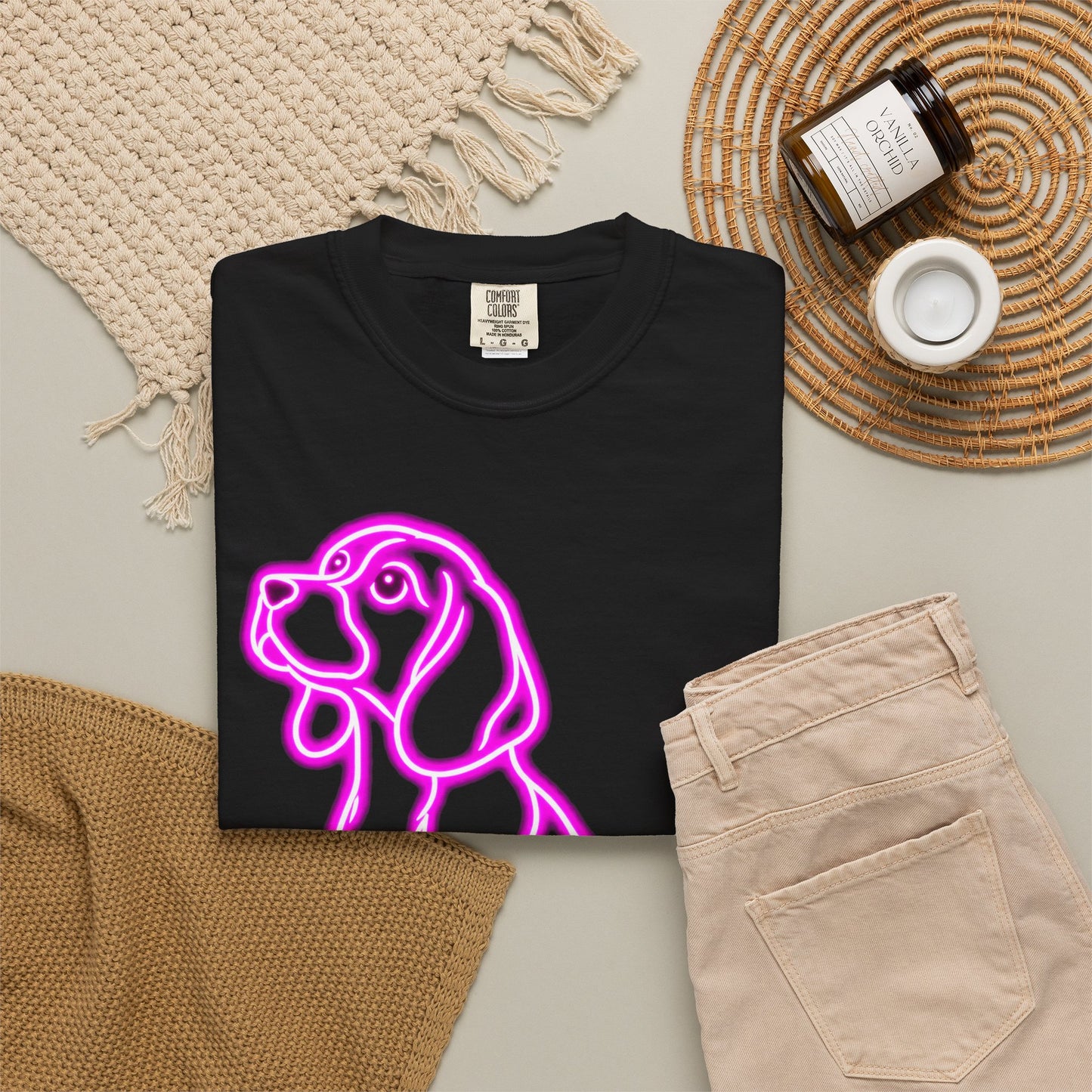 Beagle T-shirt - Neon Purple Patient Hound