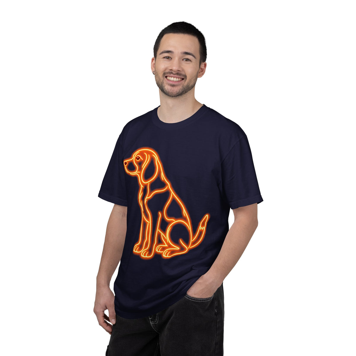 Beagle T-shirt - Neon Orange Waiting Hound