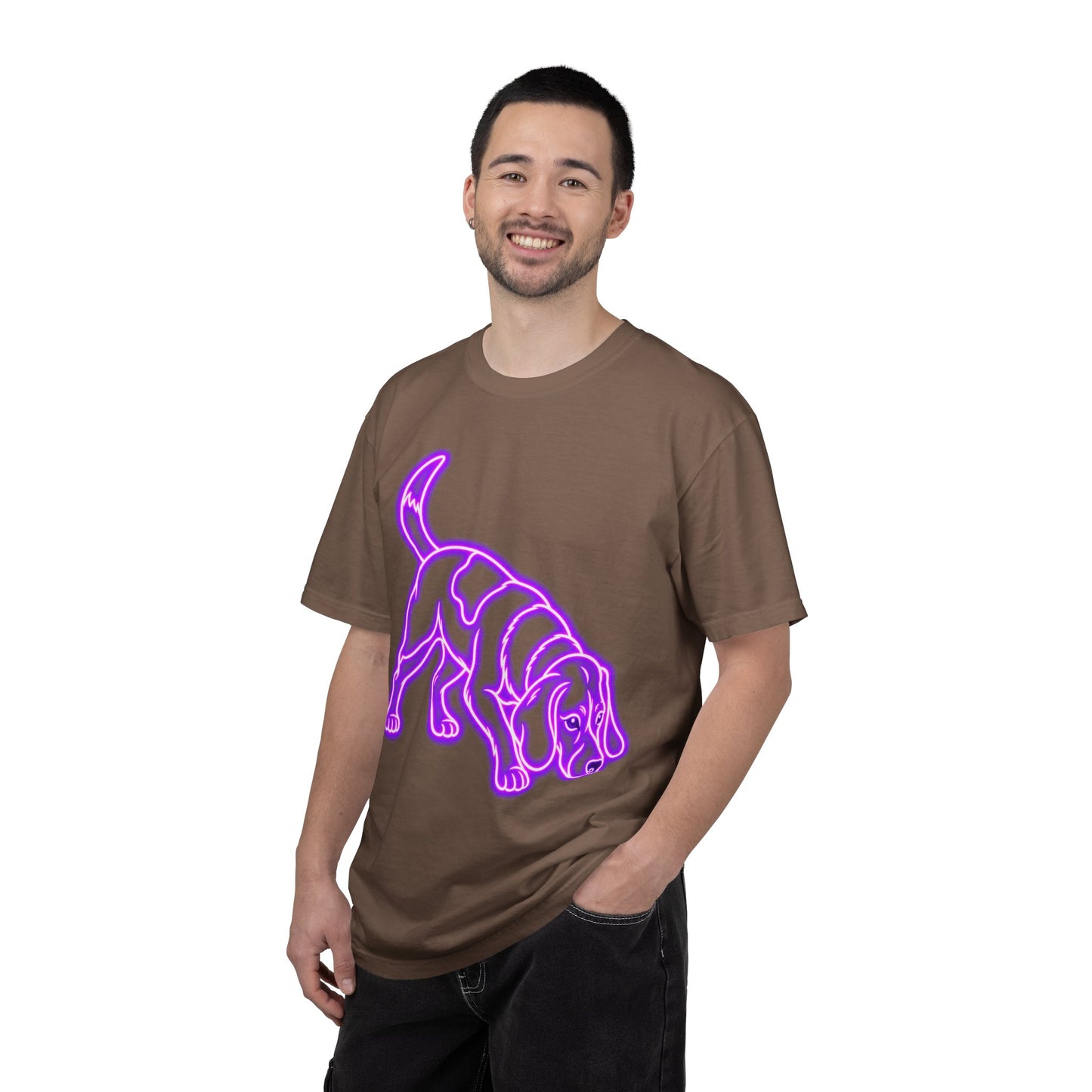 Beagle T-shirt - Neon Purple Tracker Hound