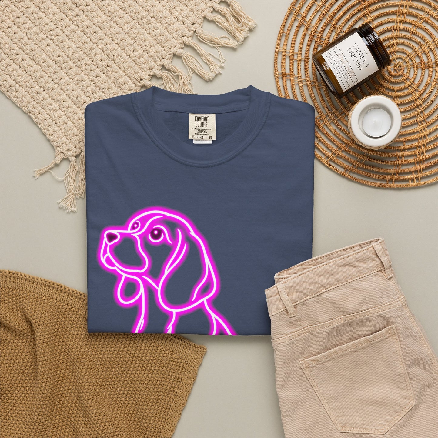 Beagle T-shirt - Neon Purple Patient Hound