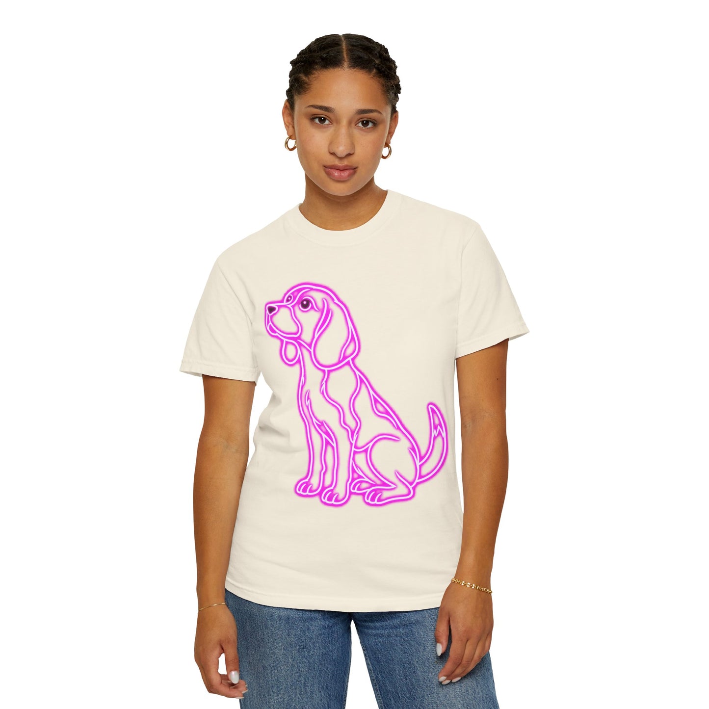 Beagle T-shirt - Neon Purple Patient Hound