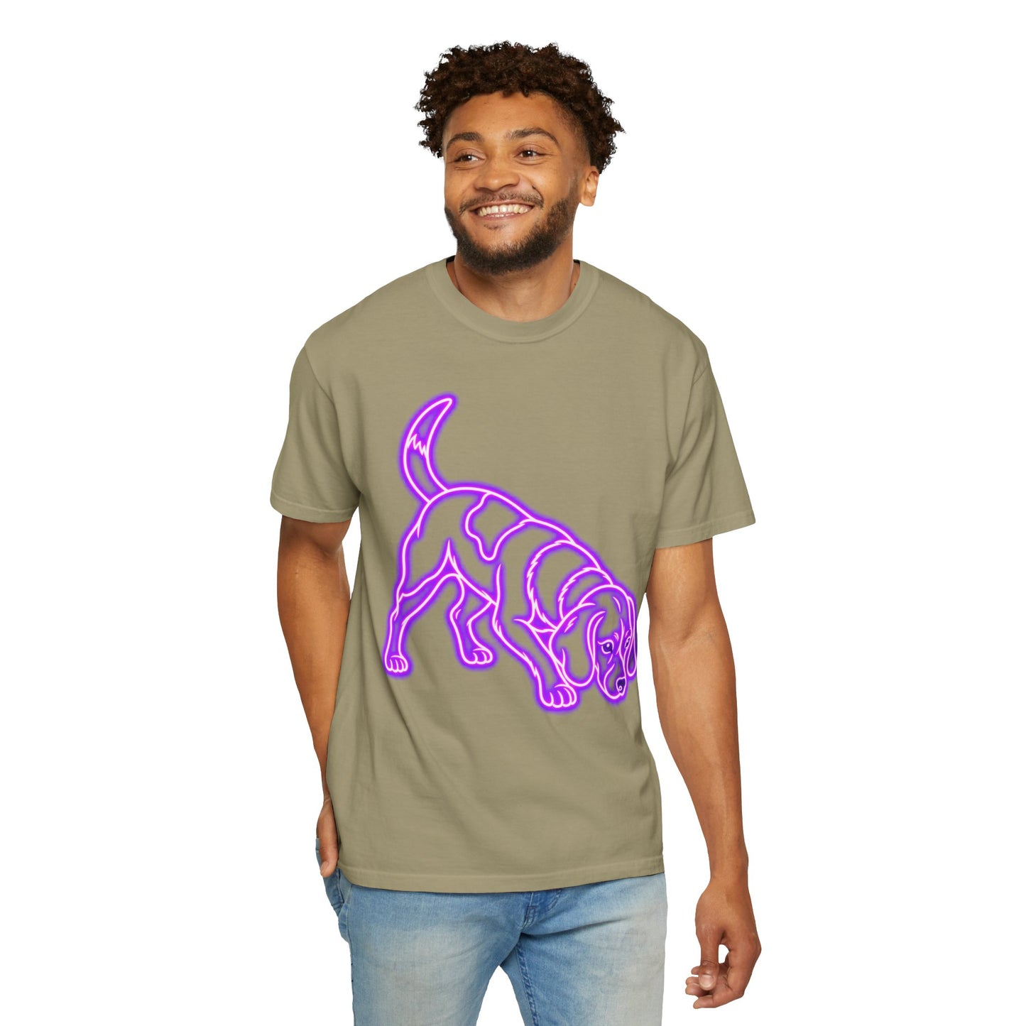 Beagle T-shirt - Neon Purple Tracker Hound