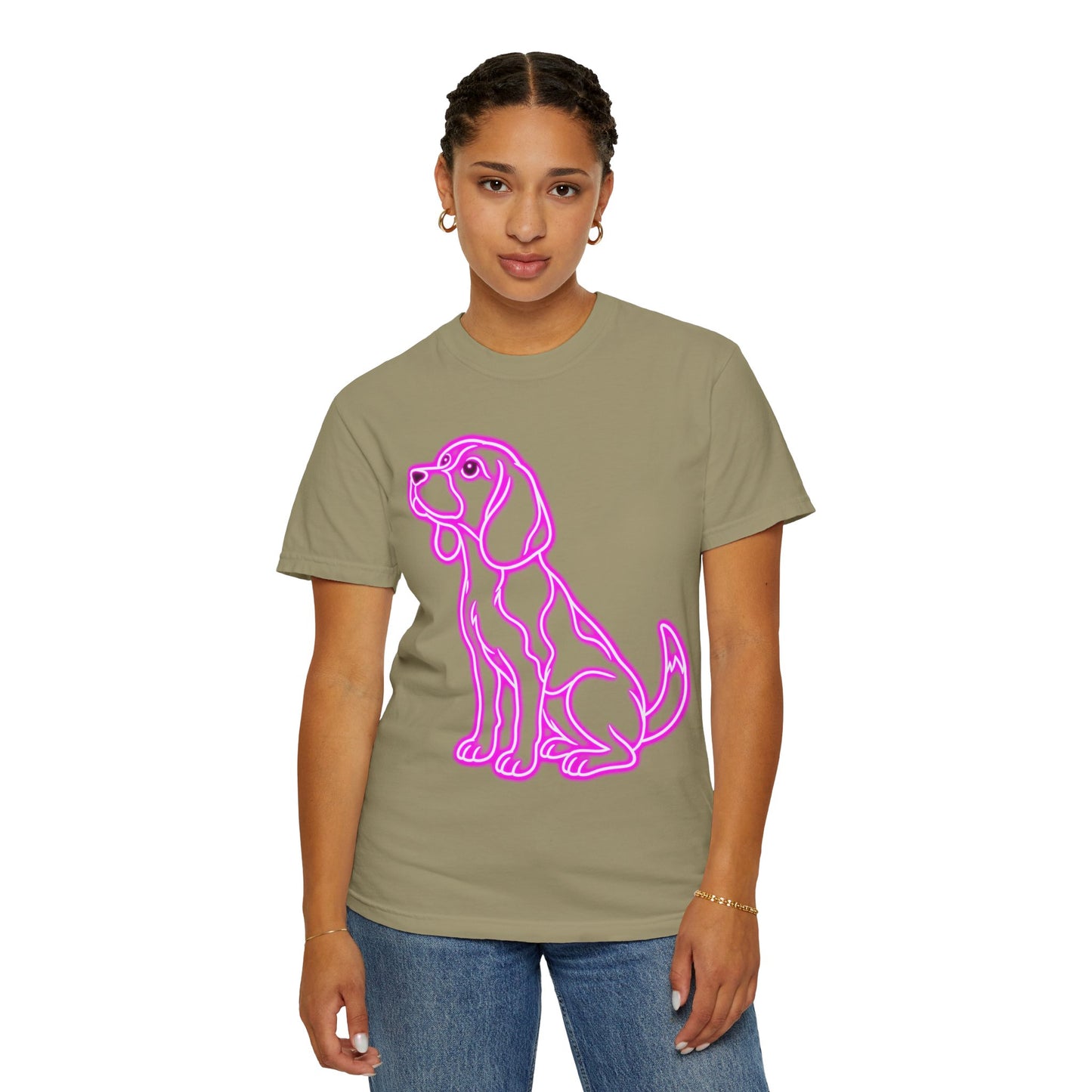 Beagle T-shirt - Neon Purple Patient Hound