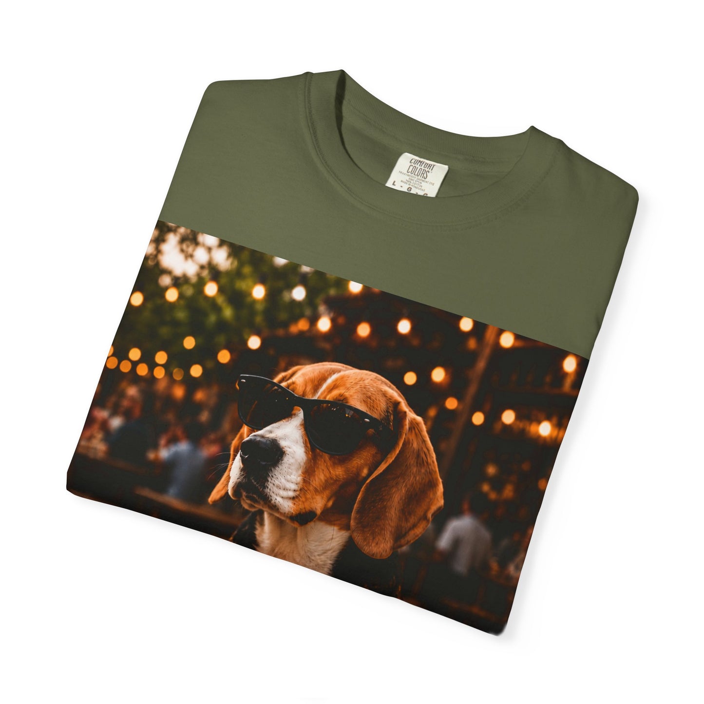 Beagle Coffee Lover T-Shirt – Hound with "I ❤️ coffee" Mug Graphic