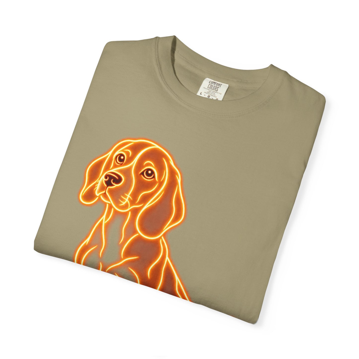 Beagle T-shirt - Neon Orange Loyal Hound