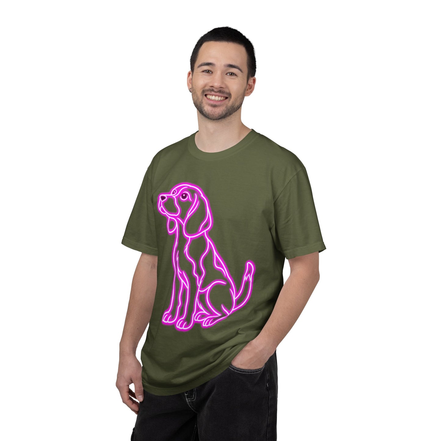Beagle T-shirt - Neon Purple Patient Hound