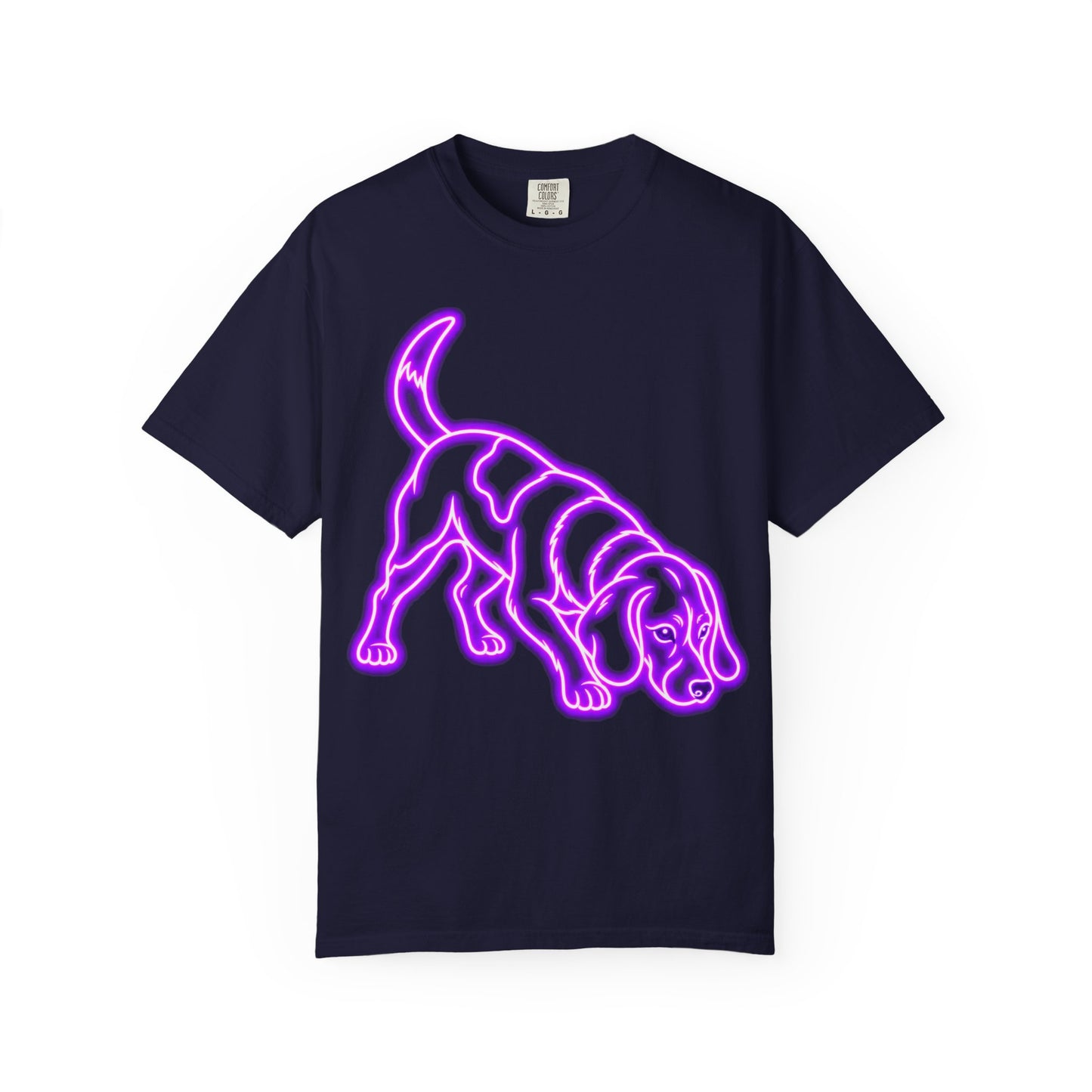 Beagle T-shirt - Neon Purple Tracker Hound