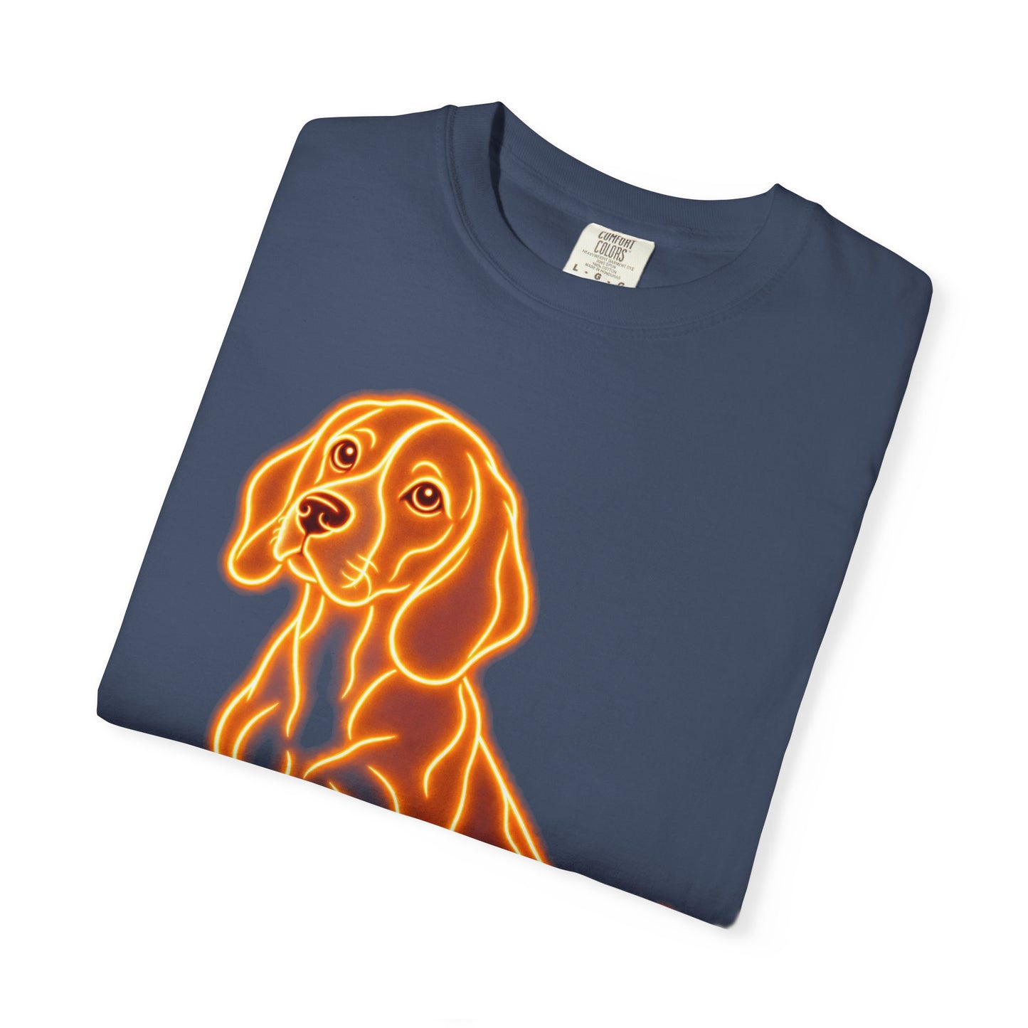 Beagle T-shirt - Neon Orange Loyal Hound