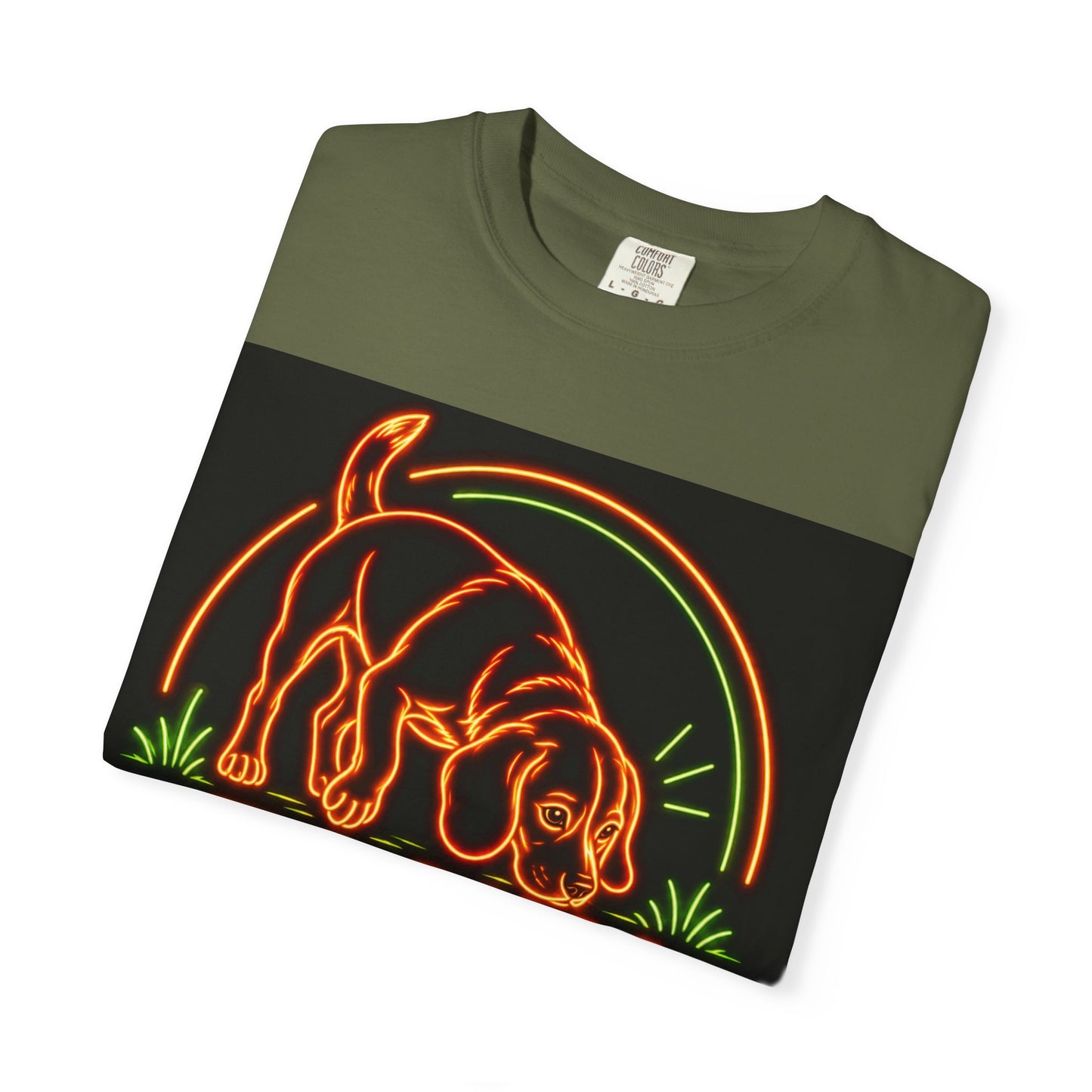Beagle T-shirt - Neon Orange Easily Distracted