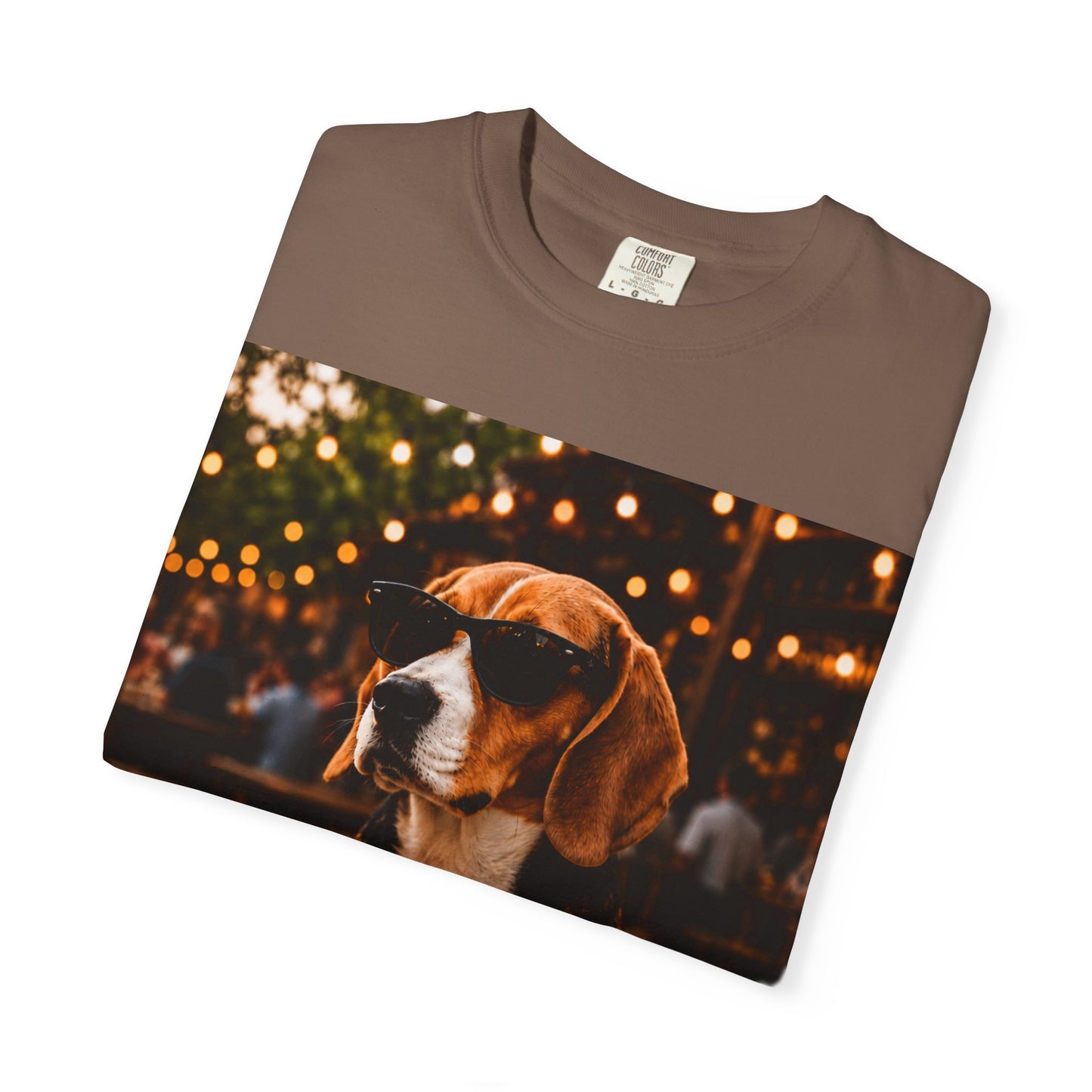 Beagle Coffee Lover T-Shirt – Hound with "I ❤️ coffee" Mug Graphic