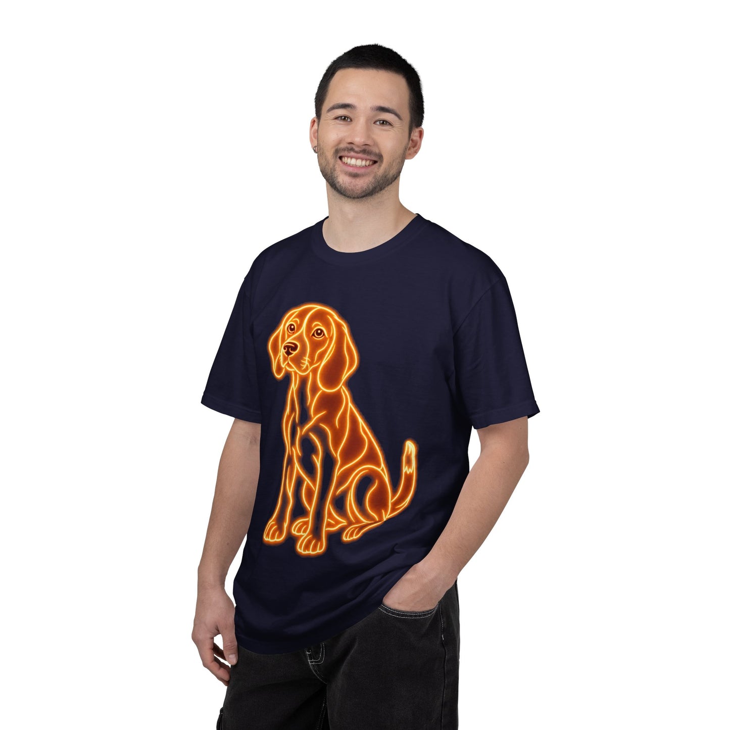 Beagle T-shirt - Neon Orange Loyal Hound