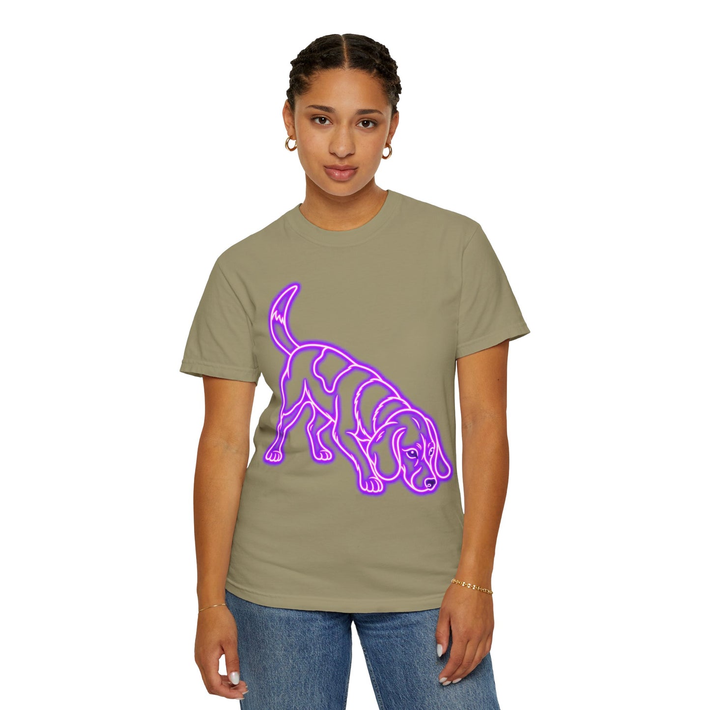 Beagle T-shirt - Neon Purple Tracker Hound