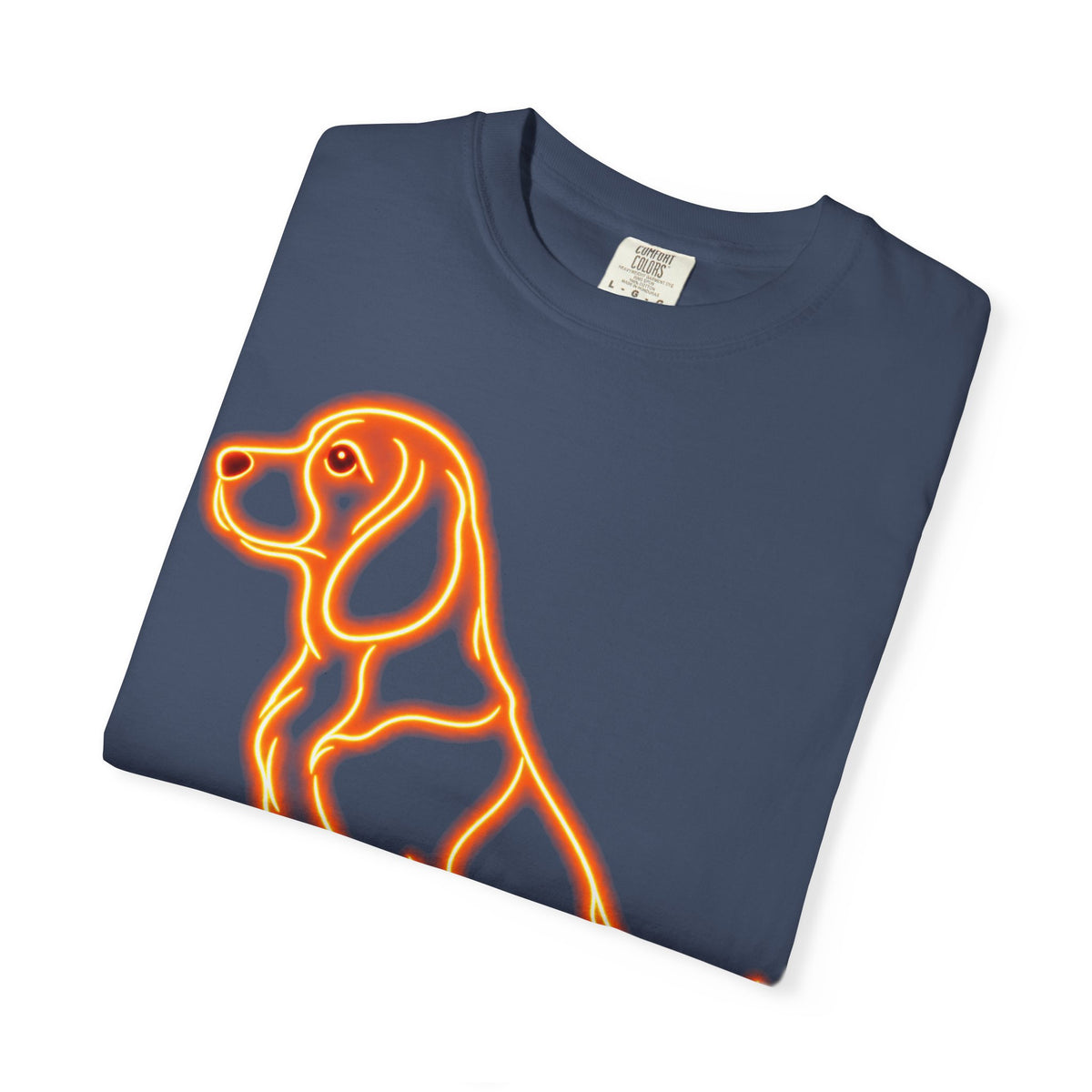 Beagle T-shirt - Neon Orange Waiting Hound
