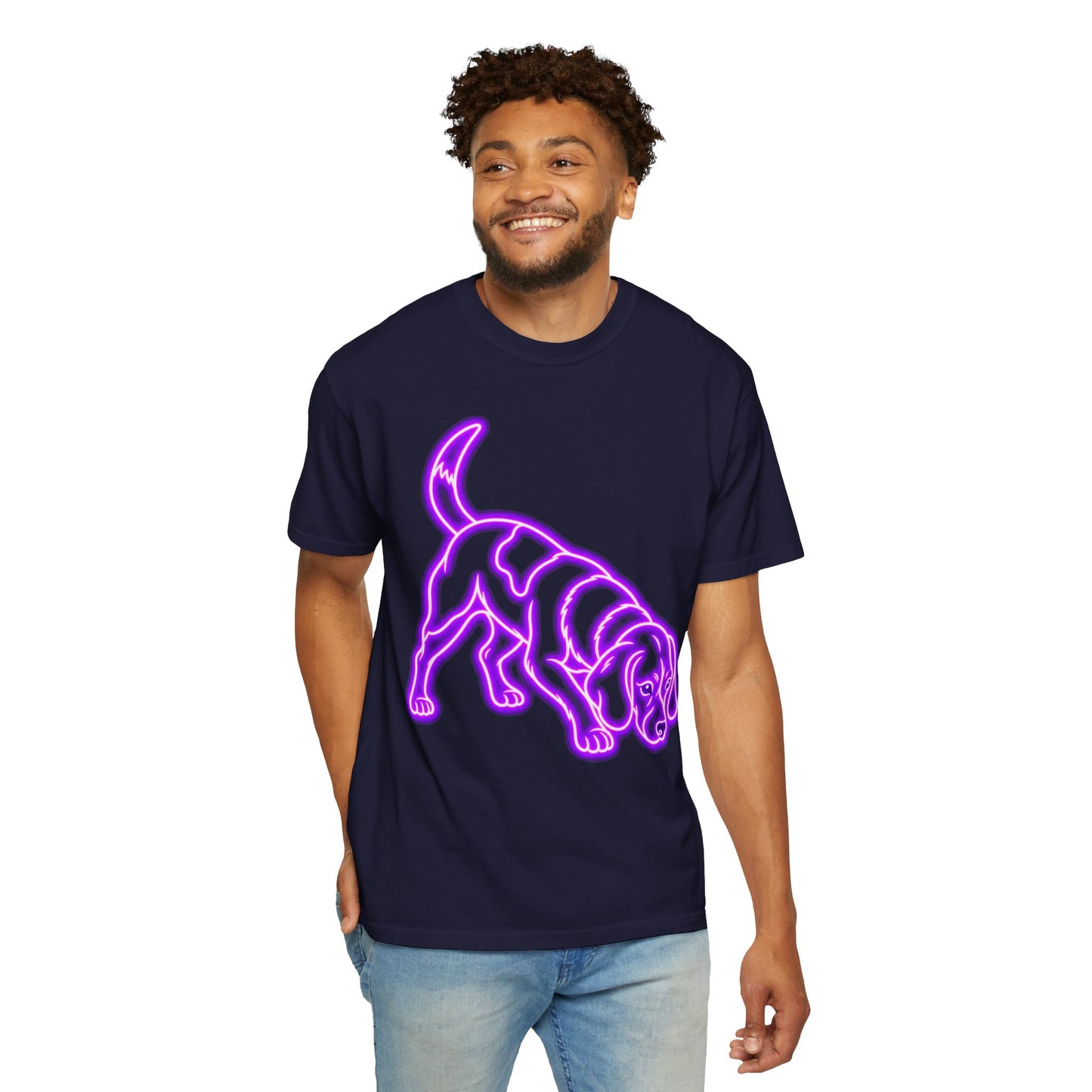 Beagle T-shirt - Neon Purple Tracker Hound