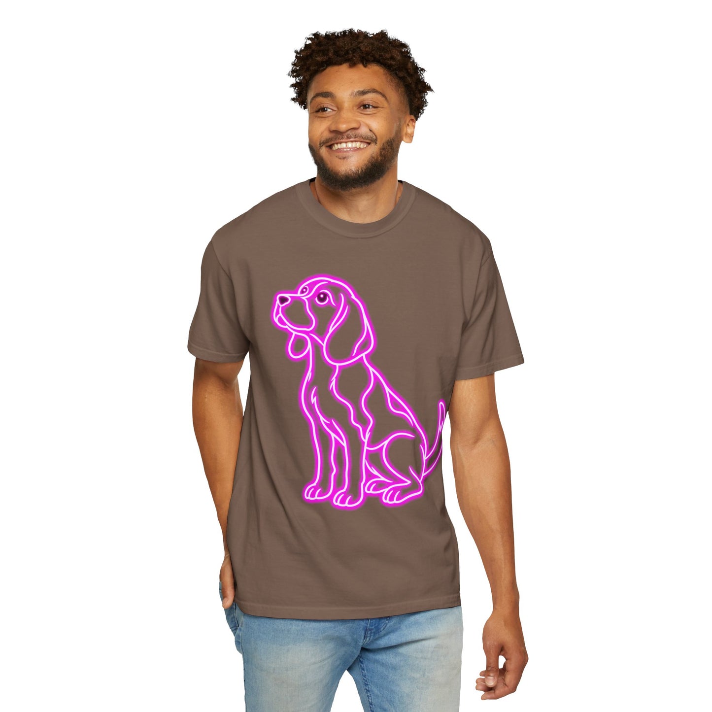 Beagle T-shirt - Neon Purple Patient Hound