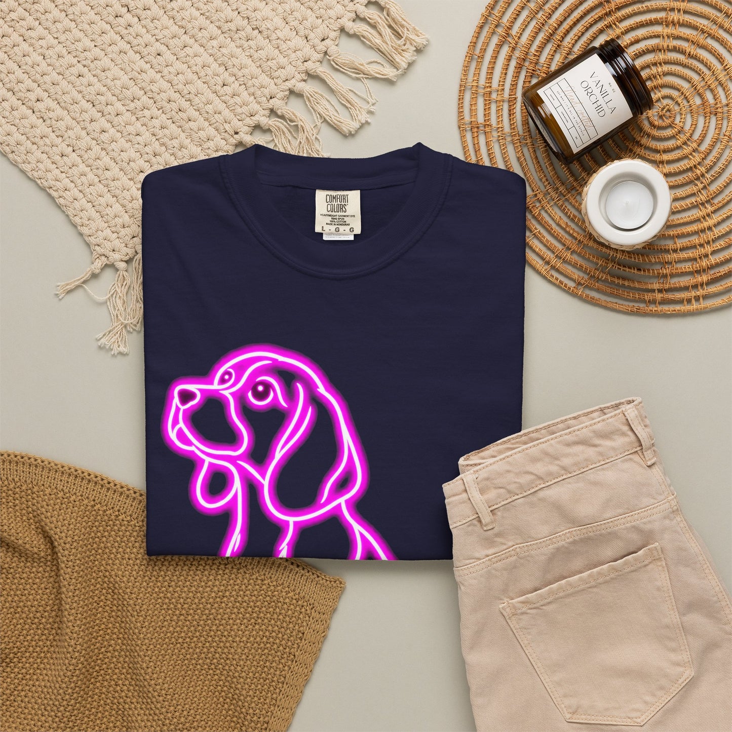 Beagle T-shirt - Neon Purple Patient Hound
