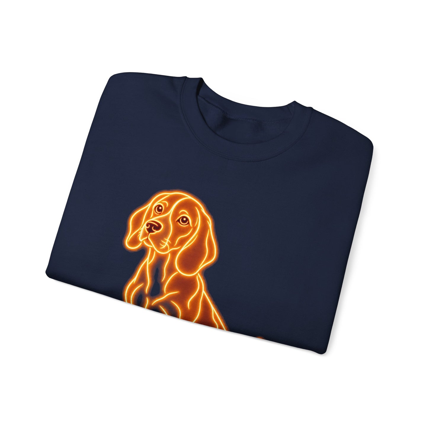 Beagle Sweatshirt — Neon Orange Loyal Hound
