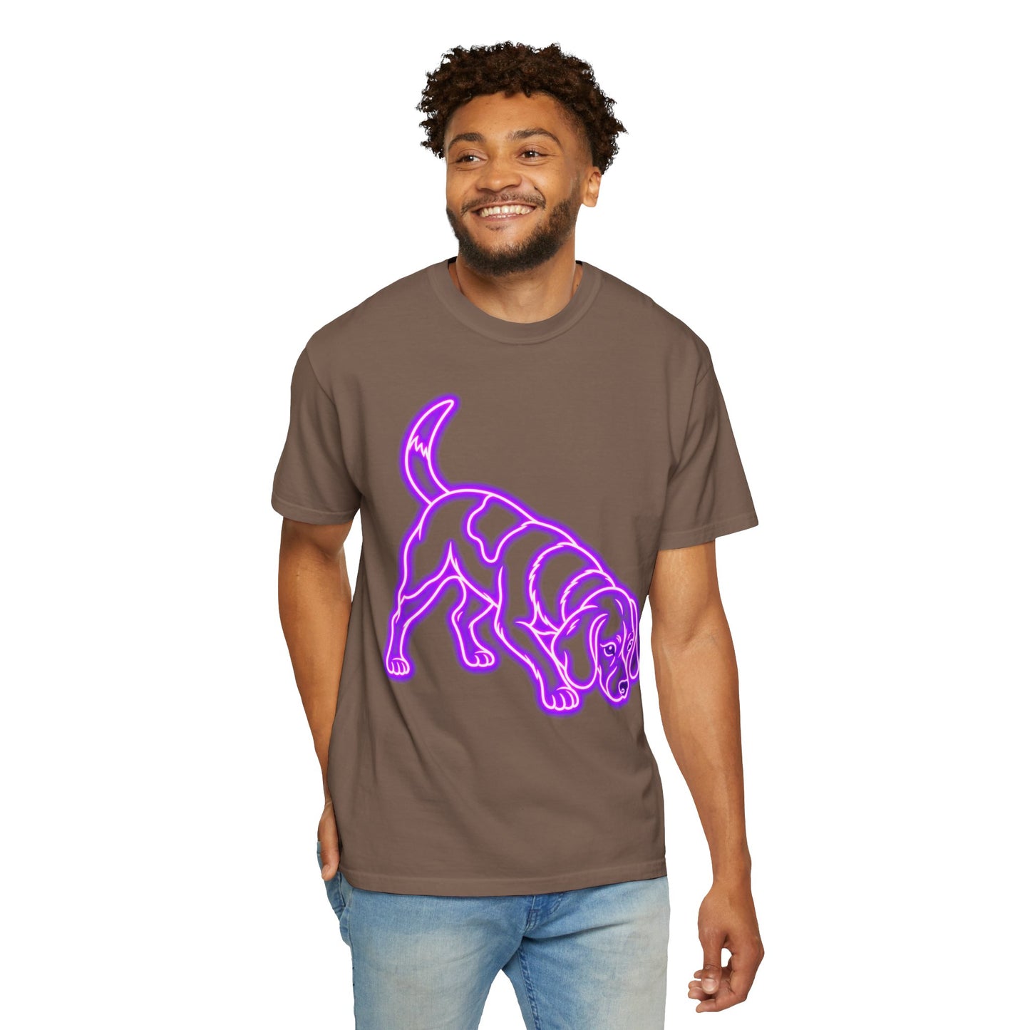 Beagle T-shirt - Neon Purple Tracker Hound