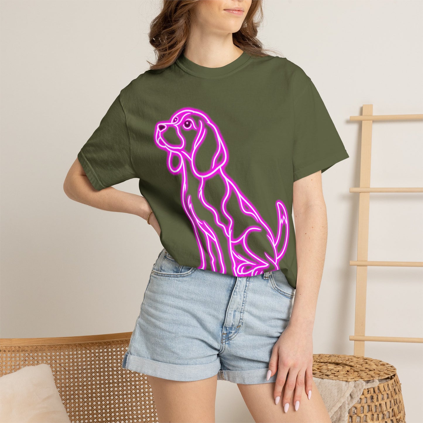 Beagle T-shirt - Neon Purple Patient Hound