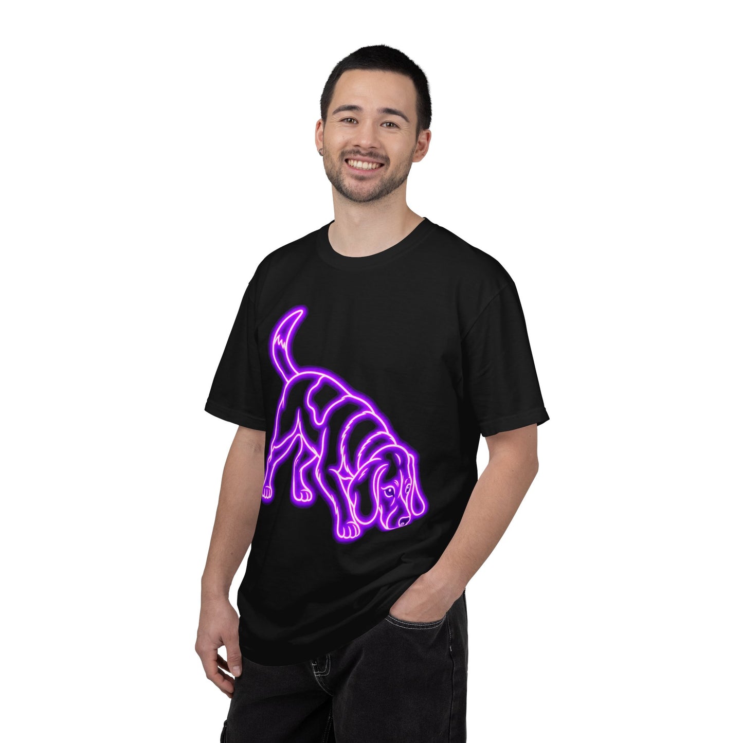 Beagle T-shirt - Neon Purple Tracker Hound