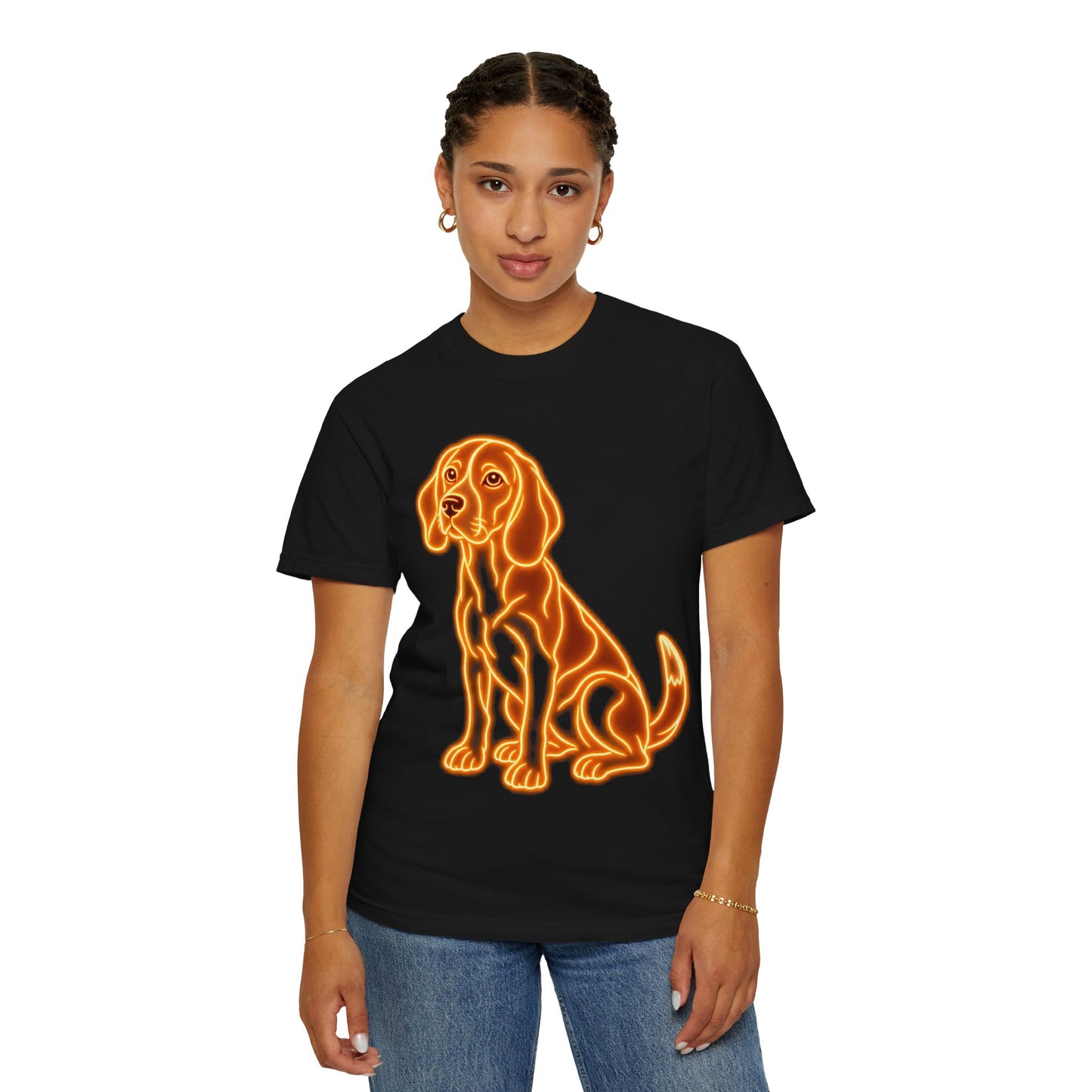 Beagle T-shirt - Neon Orange Loyal Hound