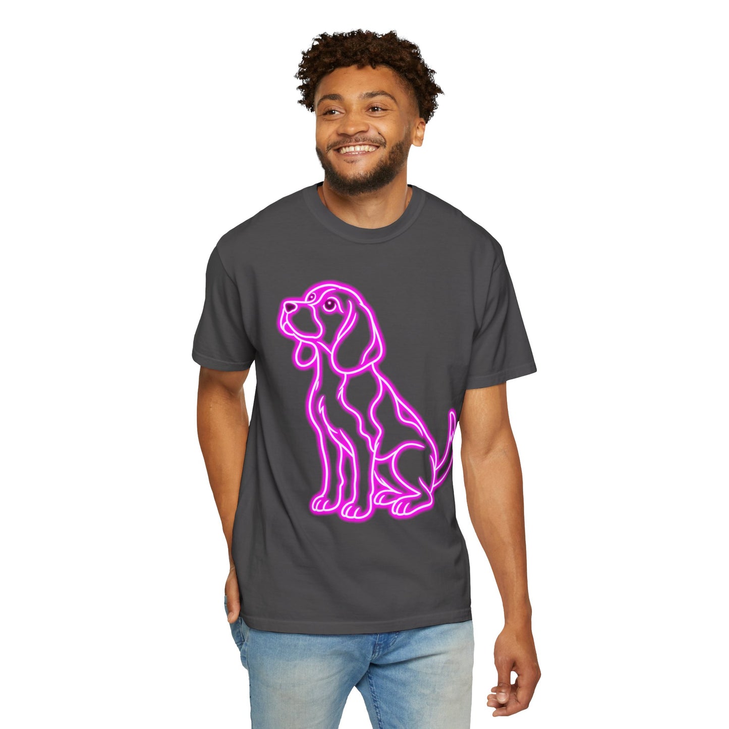 Beagle T-shirt - Neon Purple Patient Hound