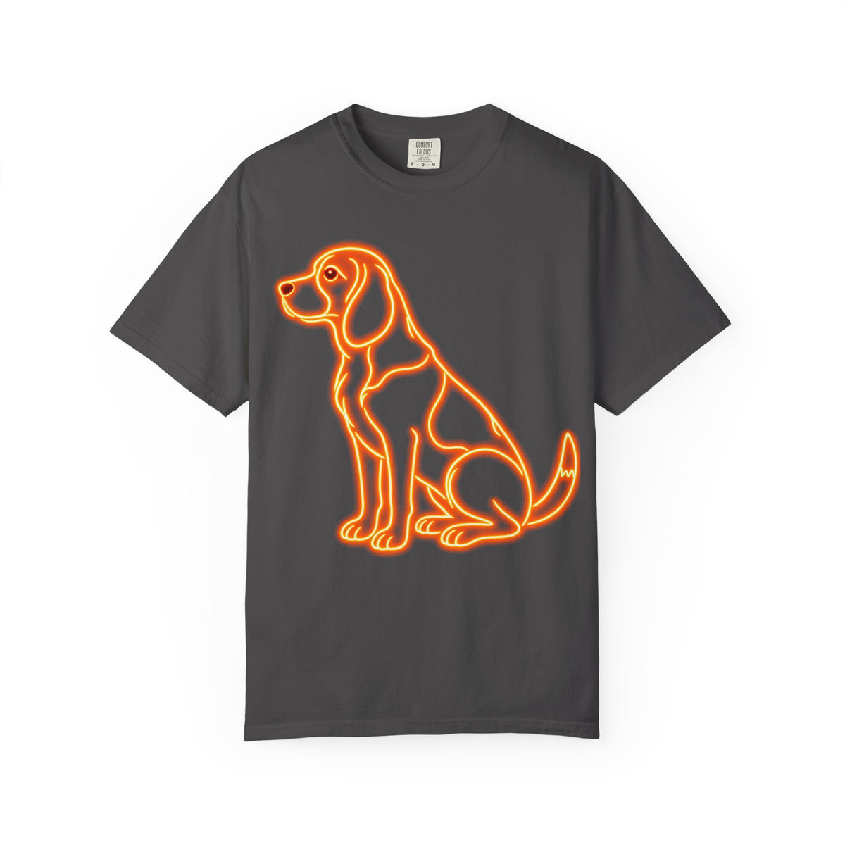 Beagle T-shirt - Neon Orange Waiting Hound
