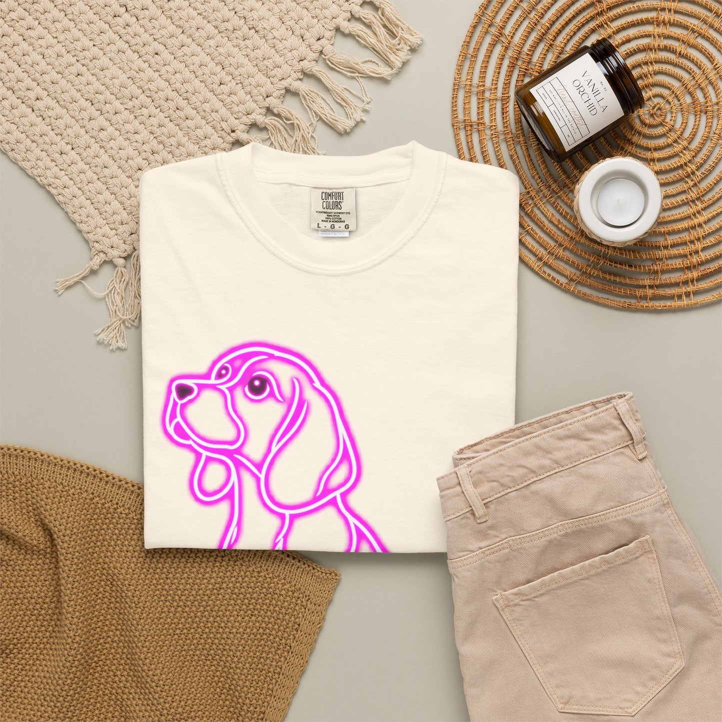 Beagle T-shirt - Neon Purple Patient Hound
