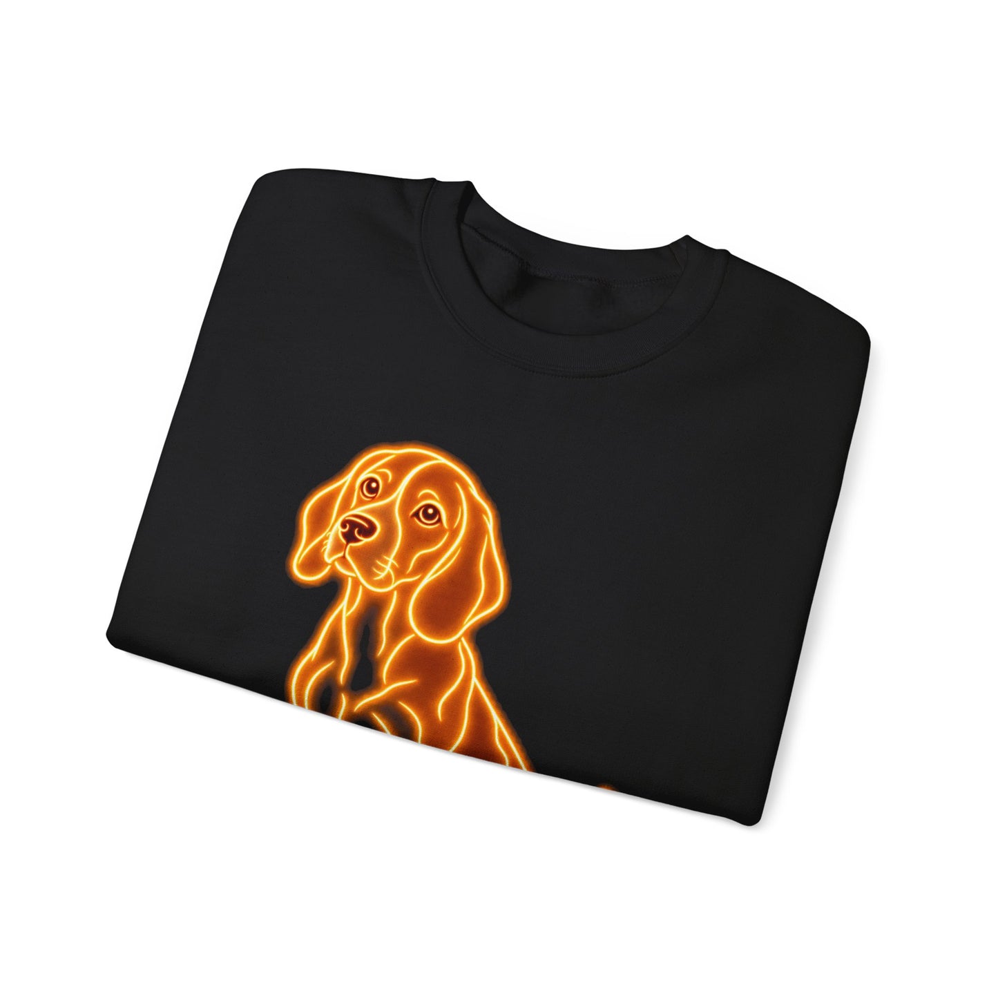 Beagle Sweatshirt — Neon Orange Loyal Hound