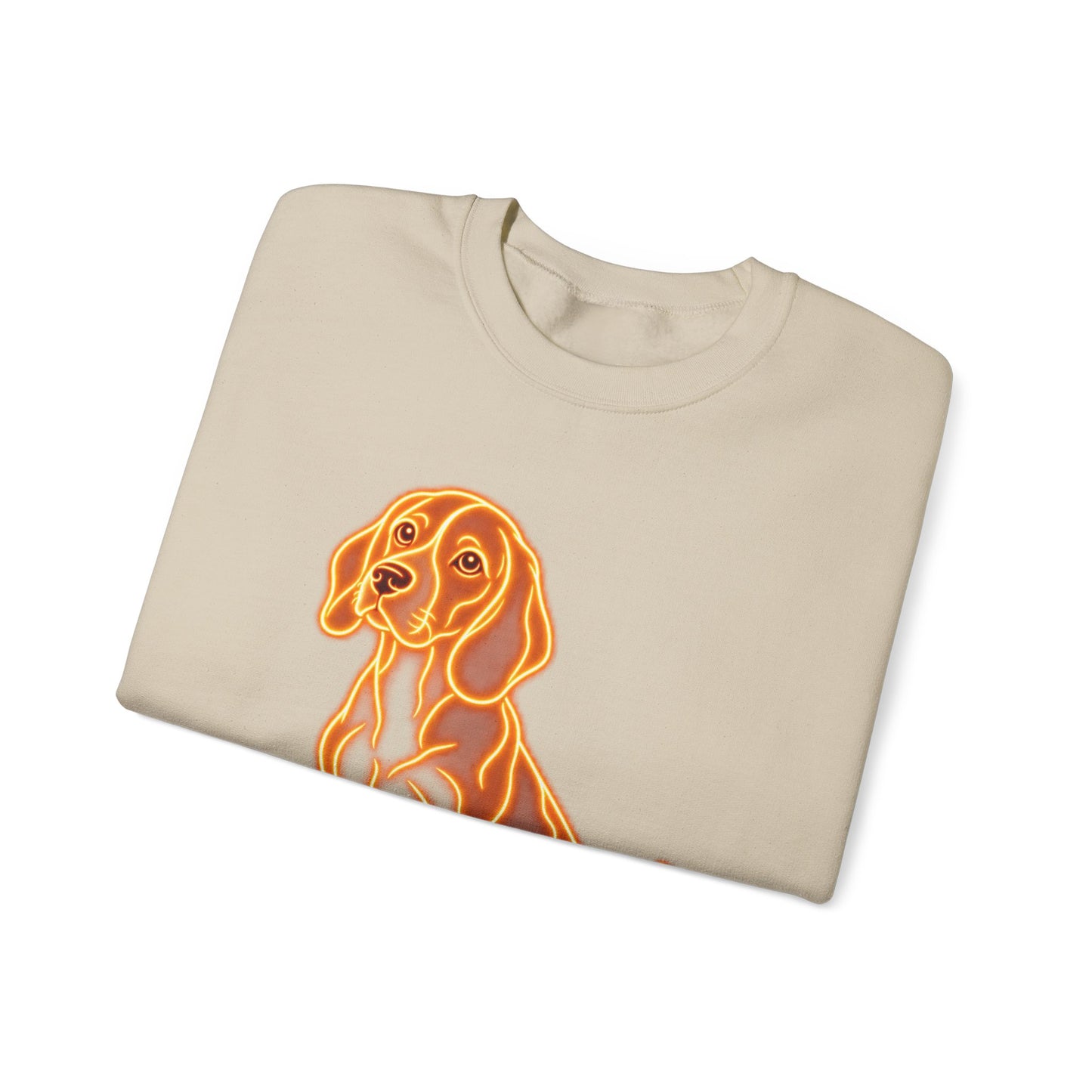 Beagle Sweatshirt — Neon Orange Loyal Hound