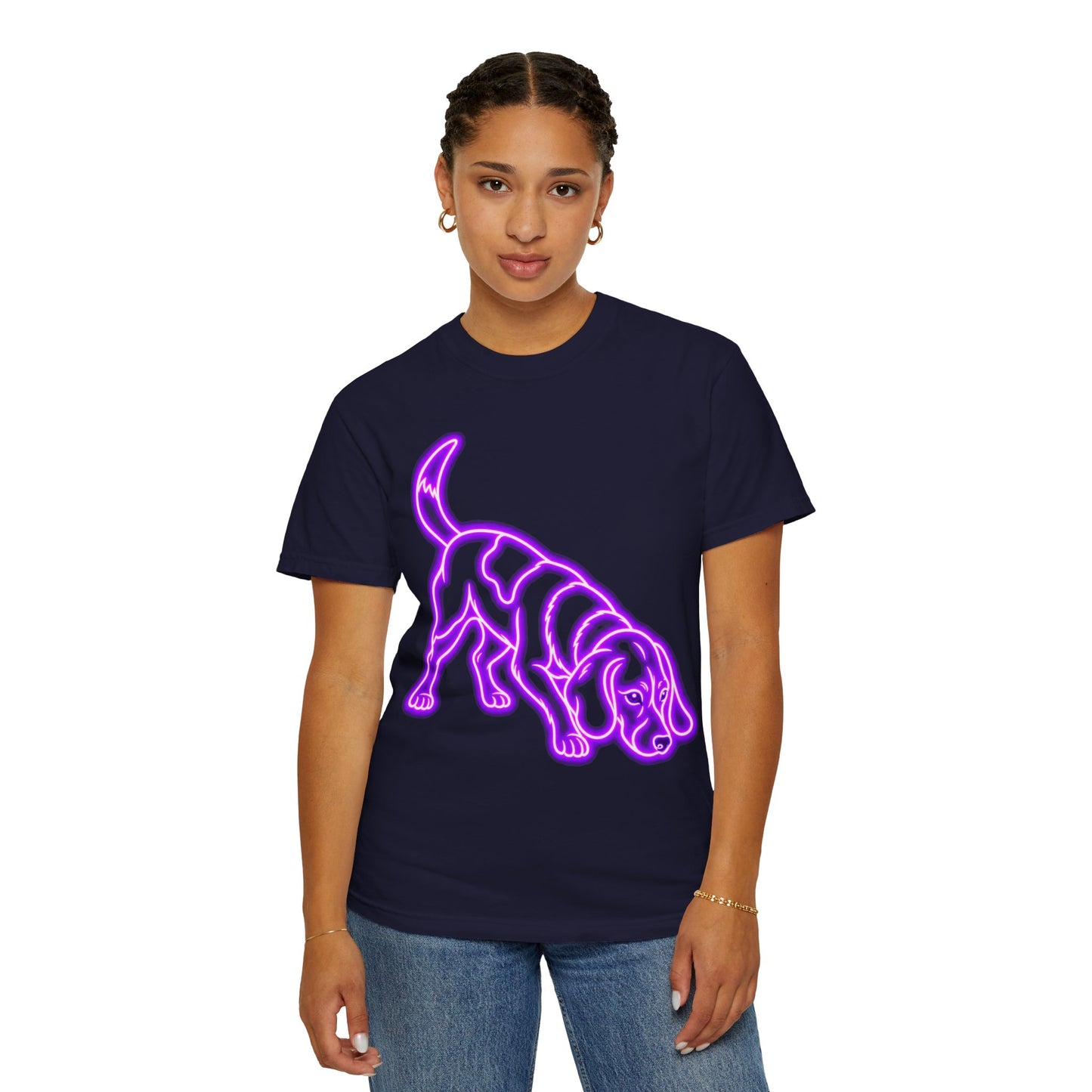 Beagle T-shirt - Neon Purple Tracker Hound
