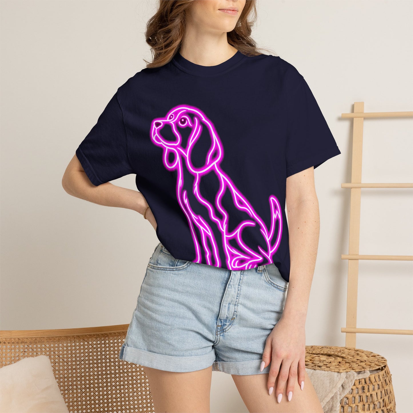 Beagle T-shirt - Neon Purple Patient Hound
