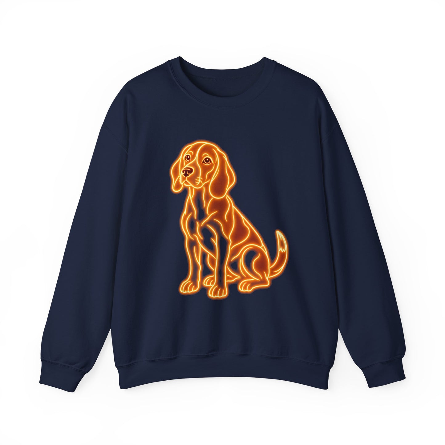 Beagle Sweatshirt — Neon Orange Loyal Hound