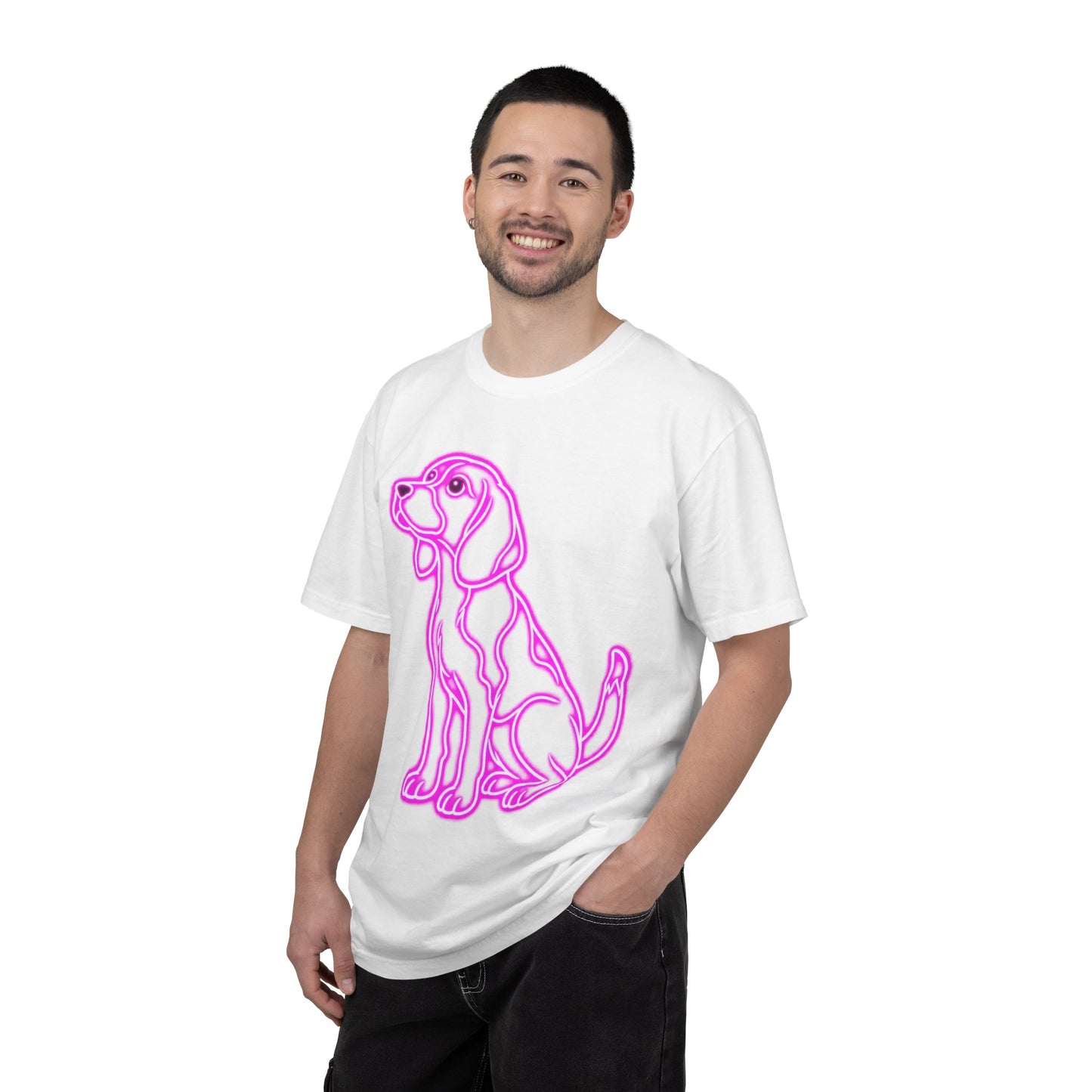 Beagle T-shirt - Neon Purple Patient Hound