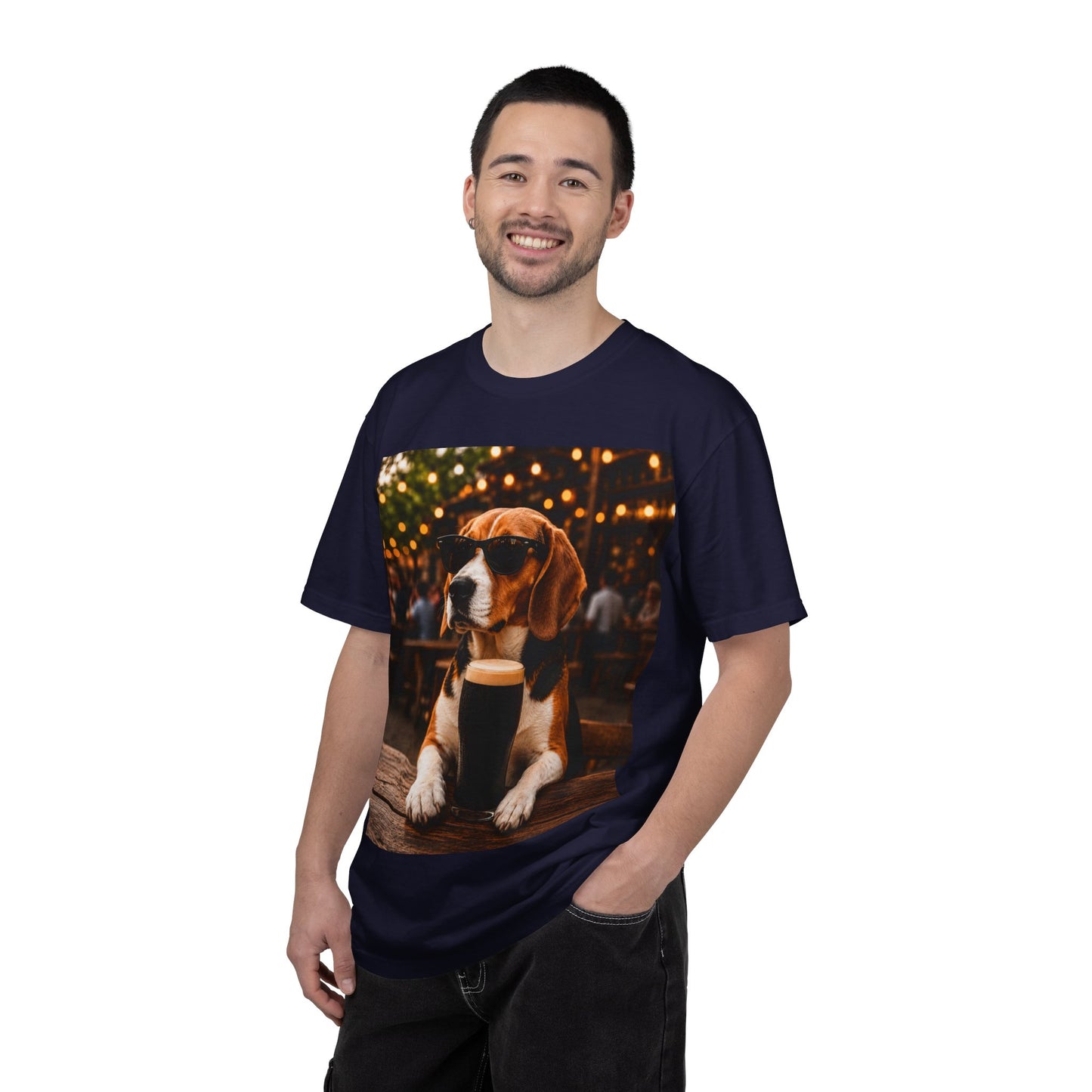 Beagle Pub T-Shirt – Sunglasses & Stout Dog Graphic Tee