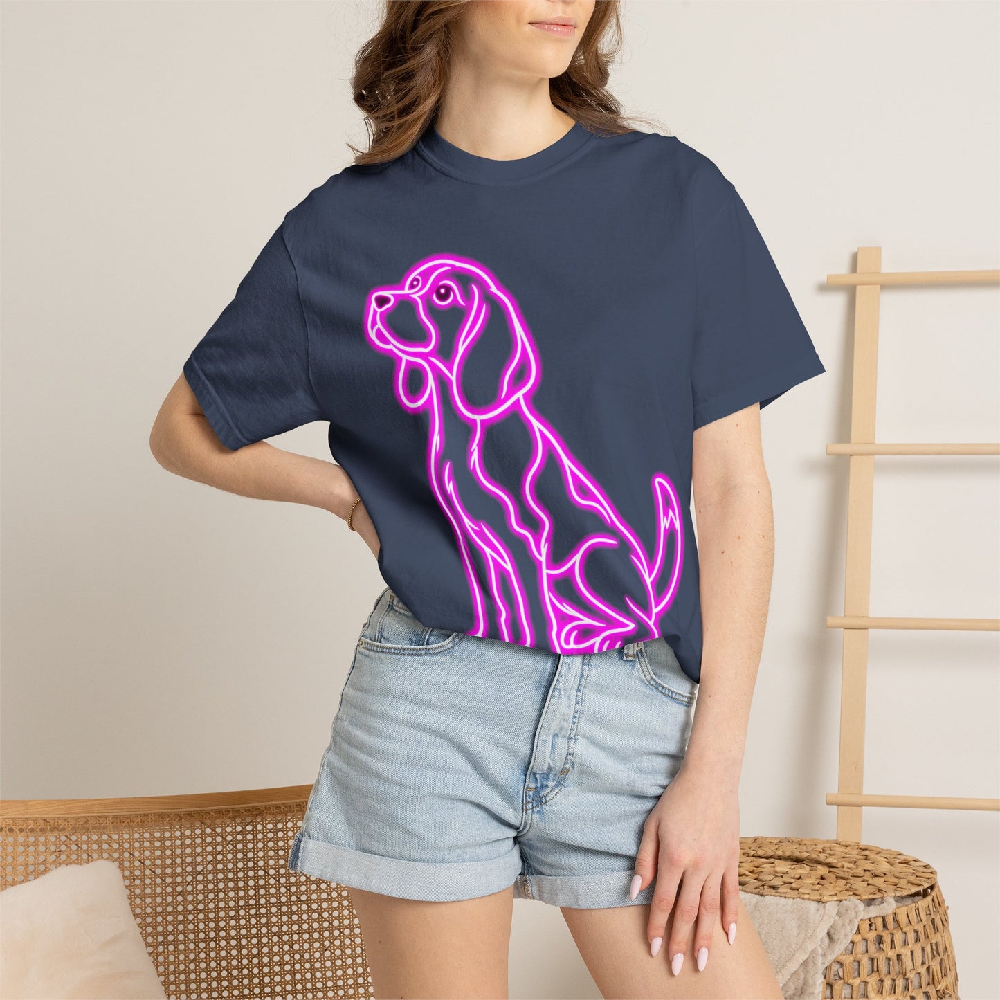 Beagle T-shirt - Neon Purple Patient Hound