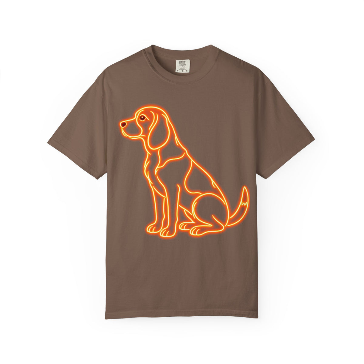 Beagle T-shirt - Neon Orange Waiting Hound
