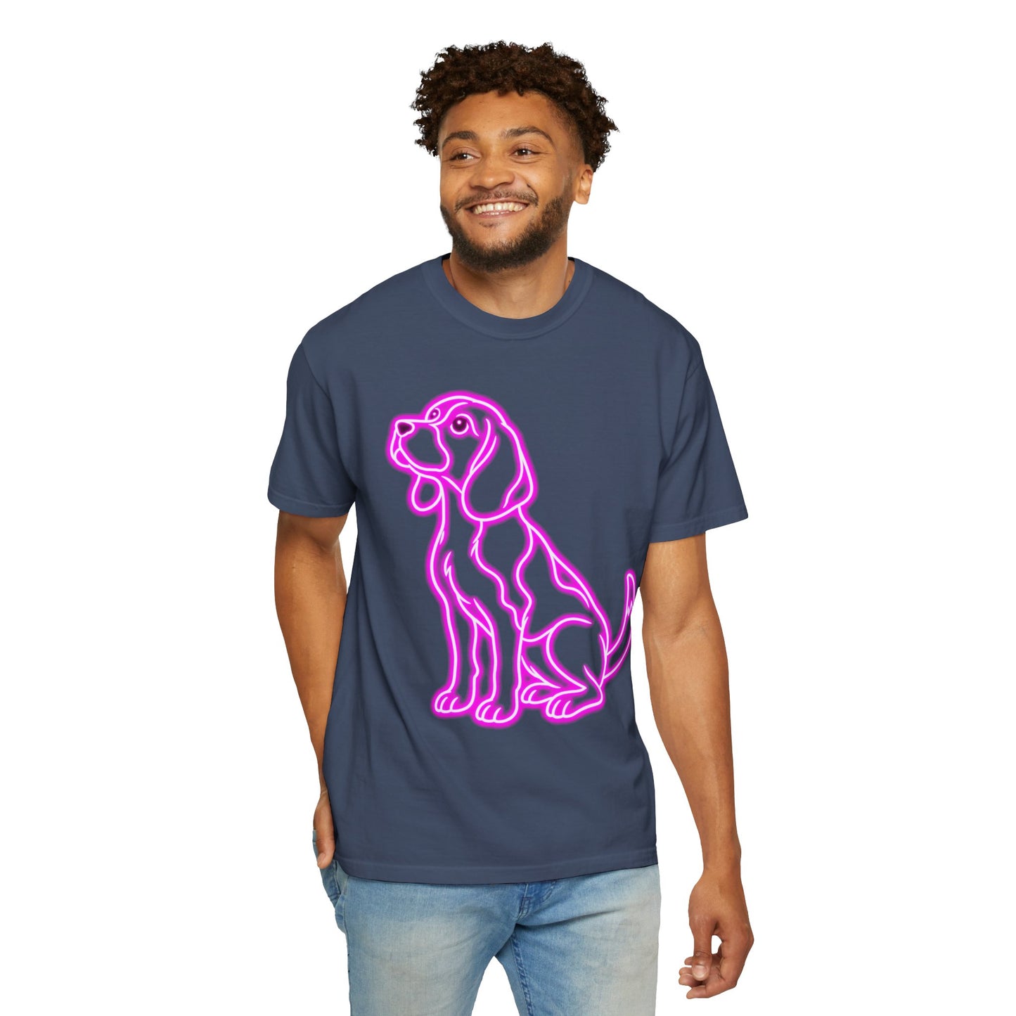 Beagle T-shirt - Neon Purple Patient Hound