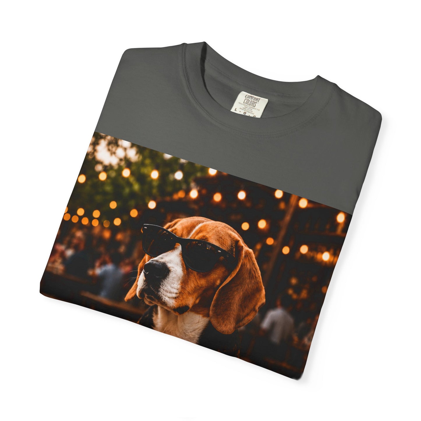 Beagle Coffee Lover T-Shirt – Hound with "I ❤️ coffee" Mug Graphic