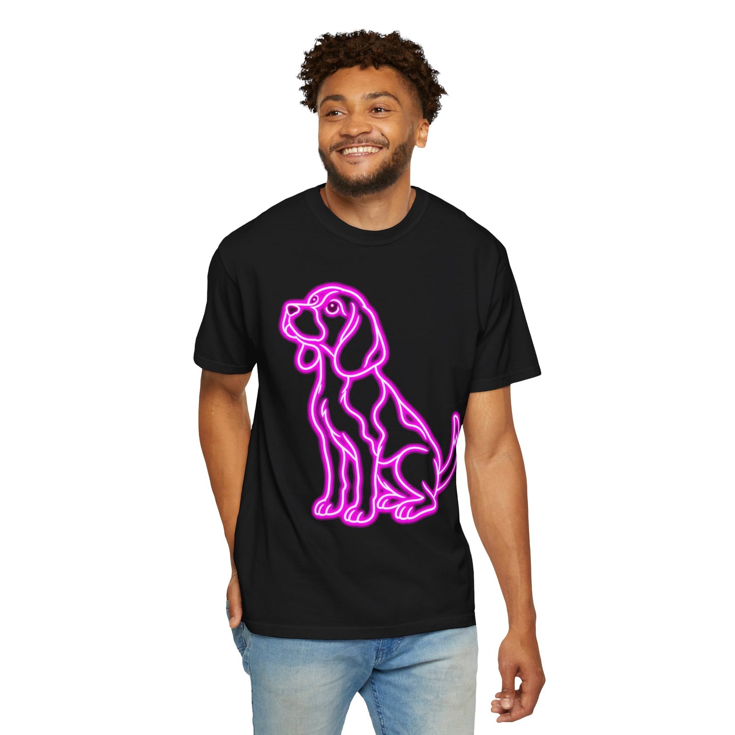 Beagle T-shirt - Neon Purple Patient Hound