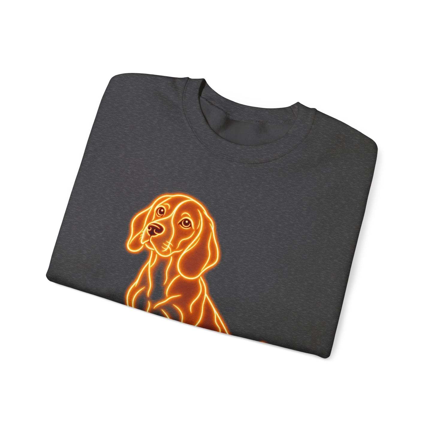 Beagle Sweatshirt — Neon Orange Loyal Hound