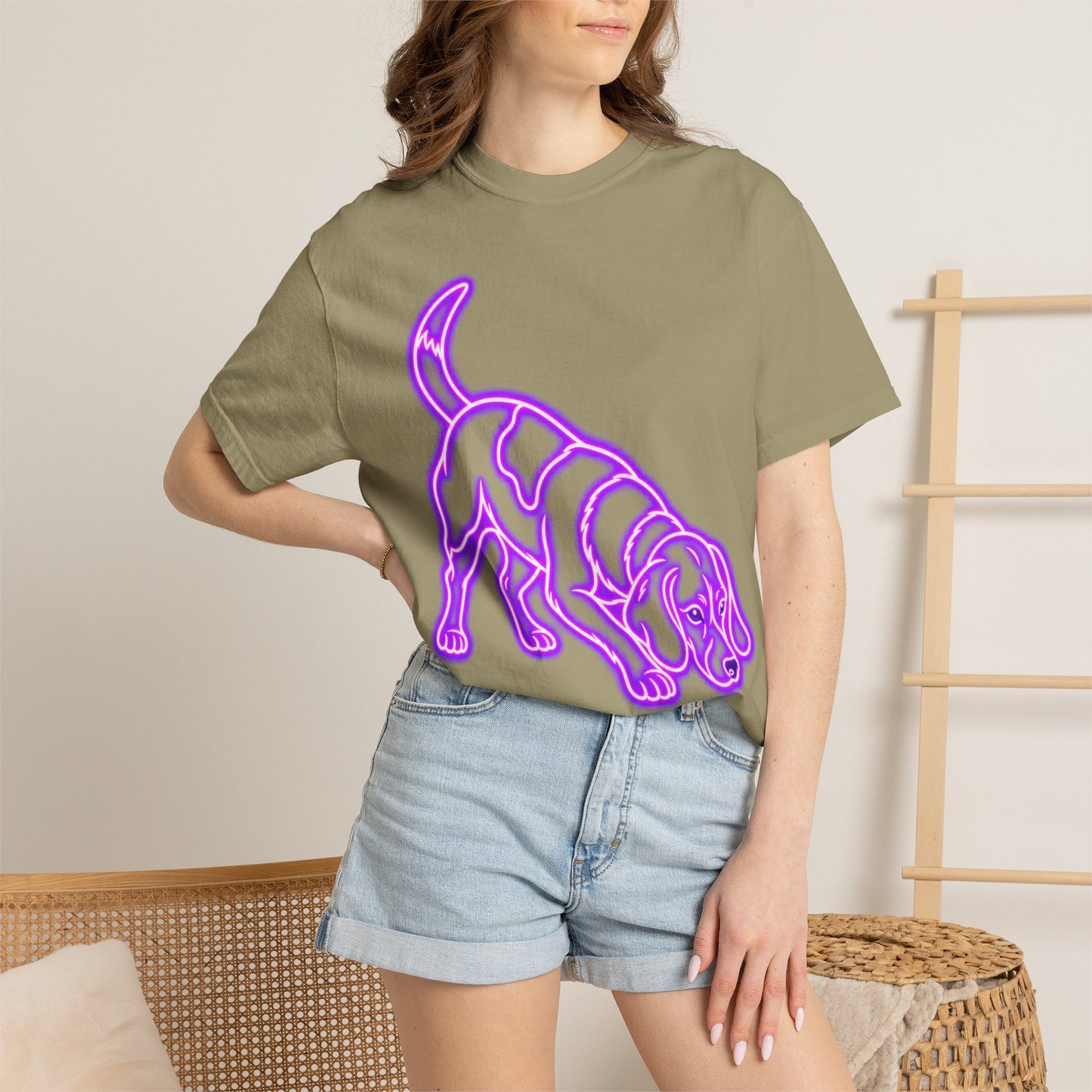 Beagle T-shirt - Neon Purple Tracker Hound