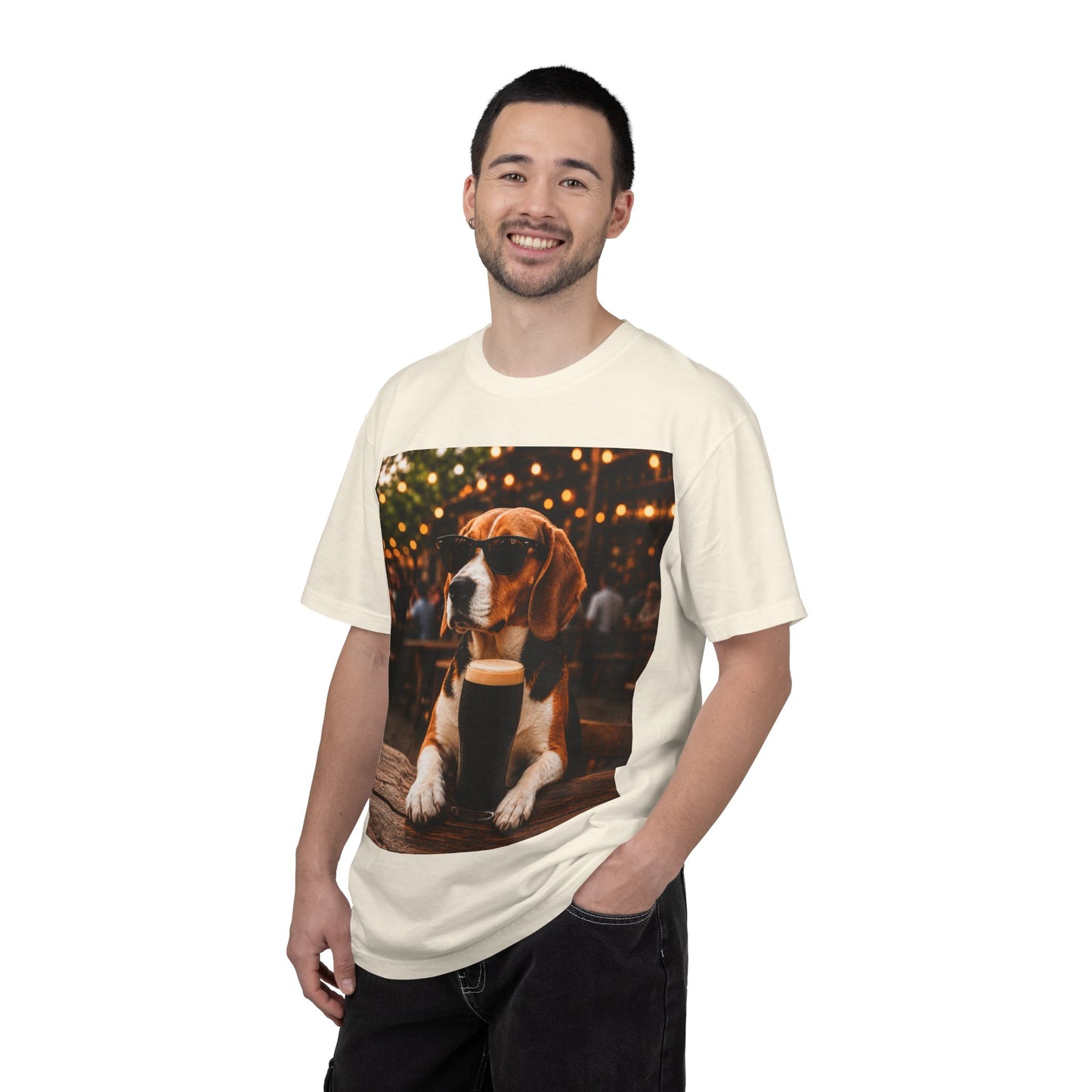 Beagle Pub T-Shirt – Sunglasses & Stout Dog Graphic Tee