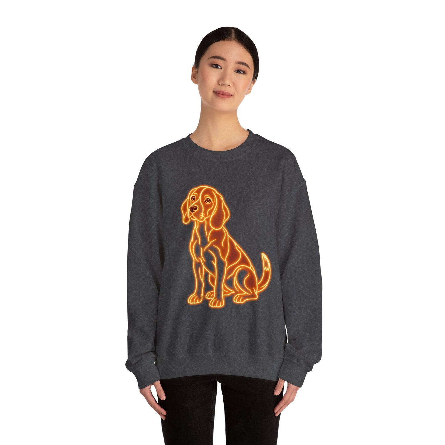 Beagle Sweatshirt — Neon Orange Loyal Hound