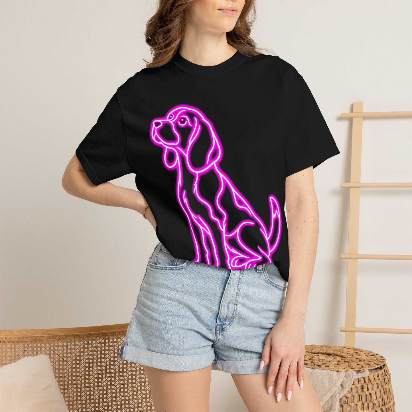 Beagle T-shirt - Neon Purple Patient Hound