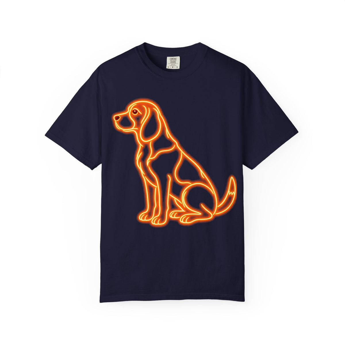 Beagle T-shirt - Neon Orange Waiting Hound