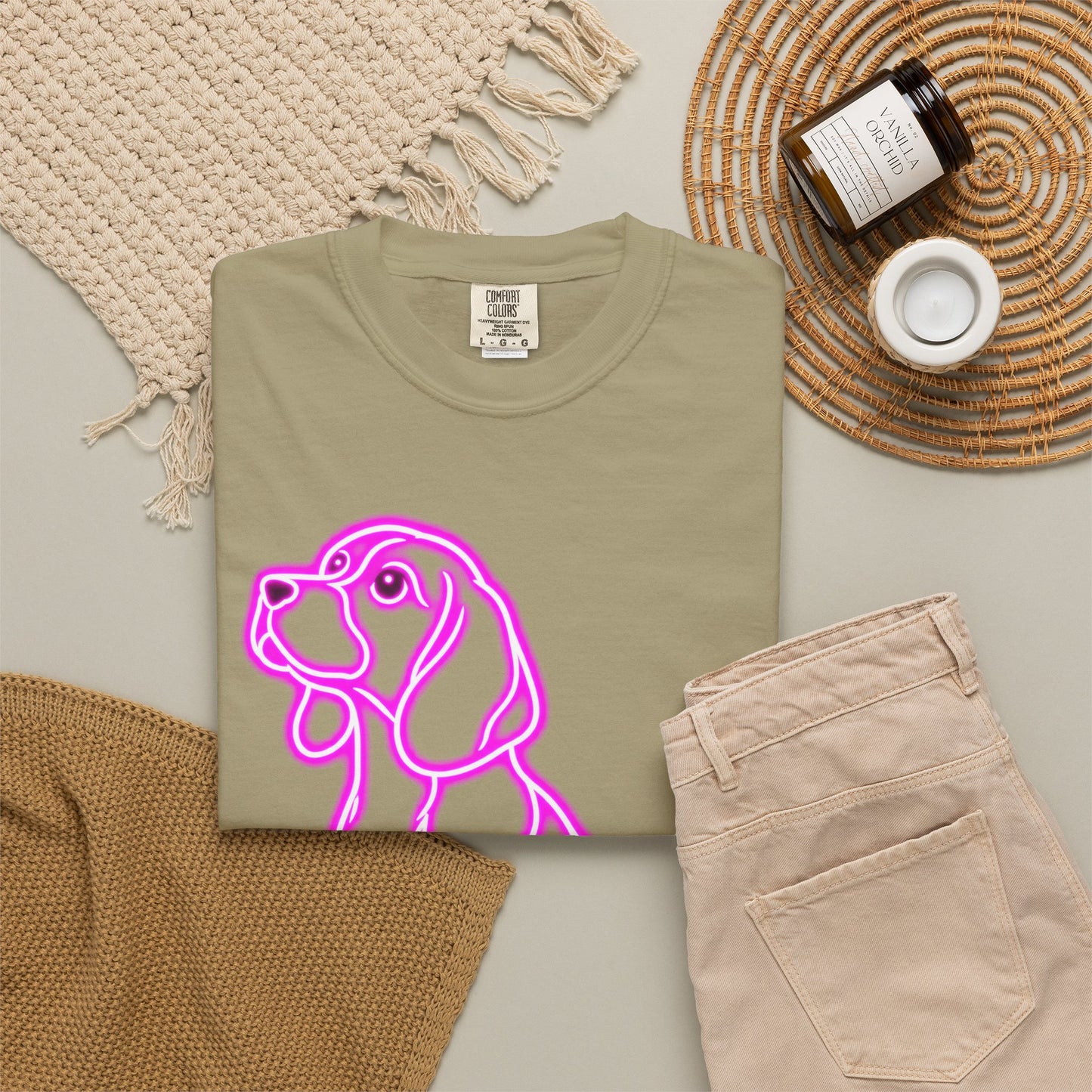 Beagle T-shirt - Neon Purple Patient Hound