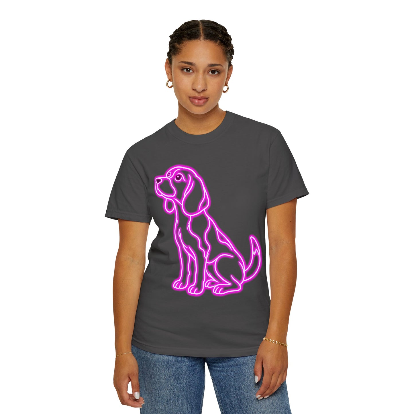 Beagle T-shirt - Neon Purple Patient Hound
