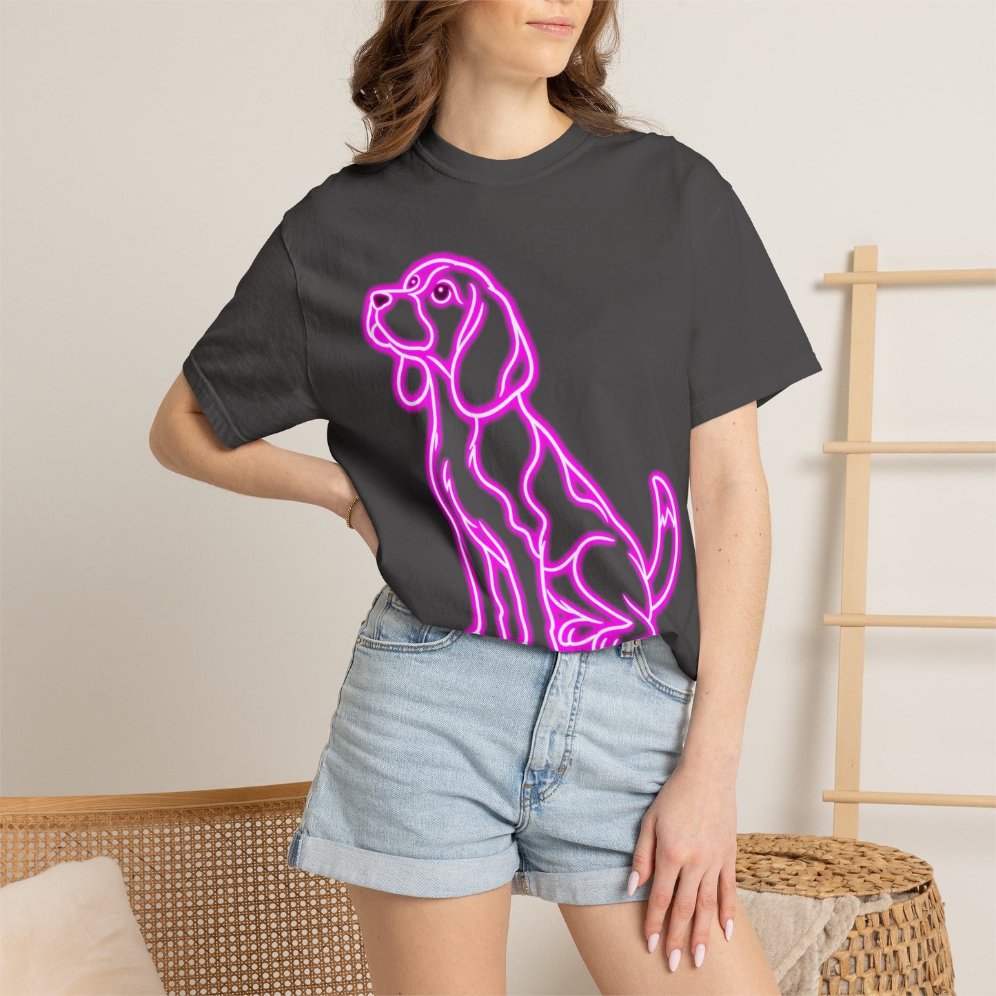 Beagle T-shirt - Neon Purple Patient Hound
