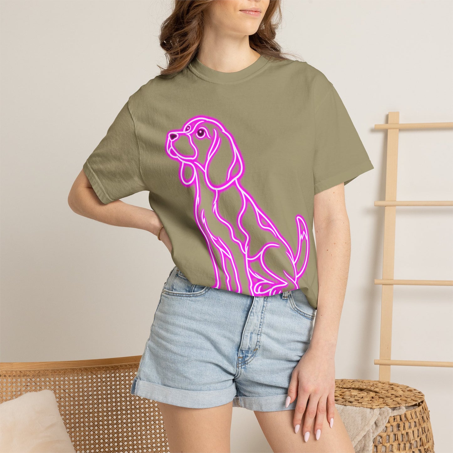 Beagle T-shirt - Neon Purple Patient Hound